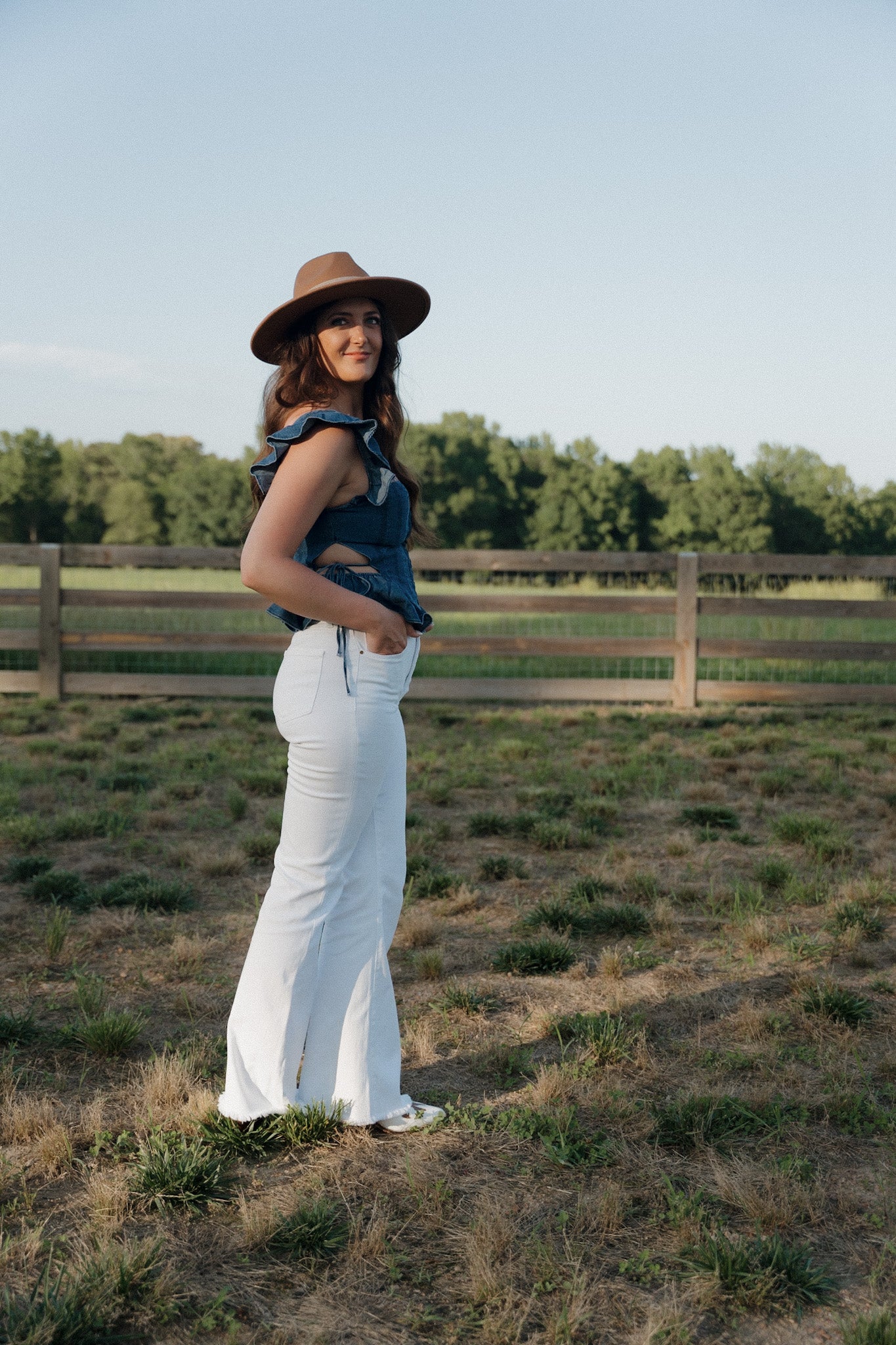 Dusty Dove Flare Jeans