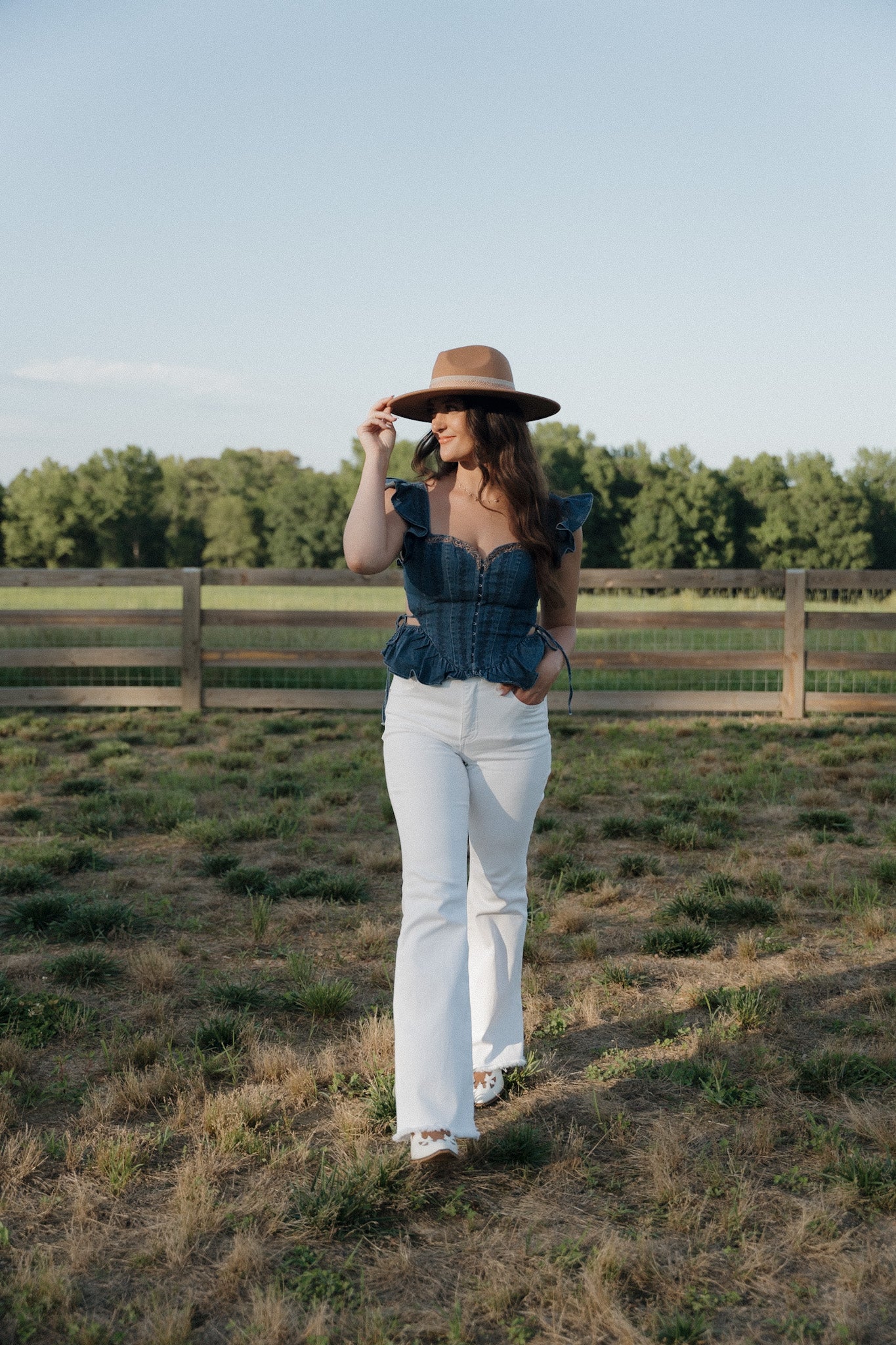 Dusty Dove Flare Jeans