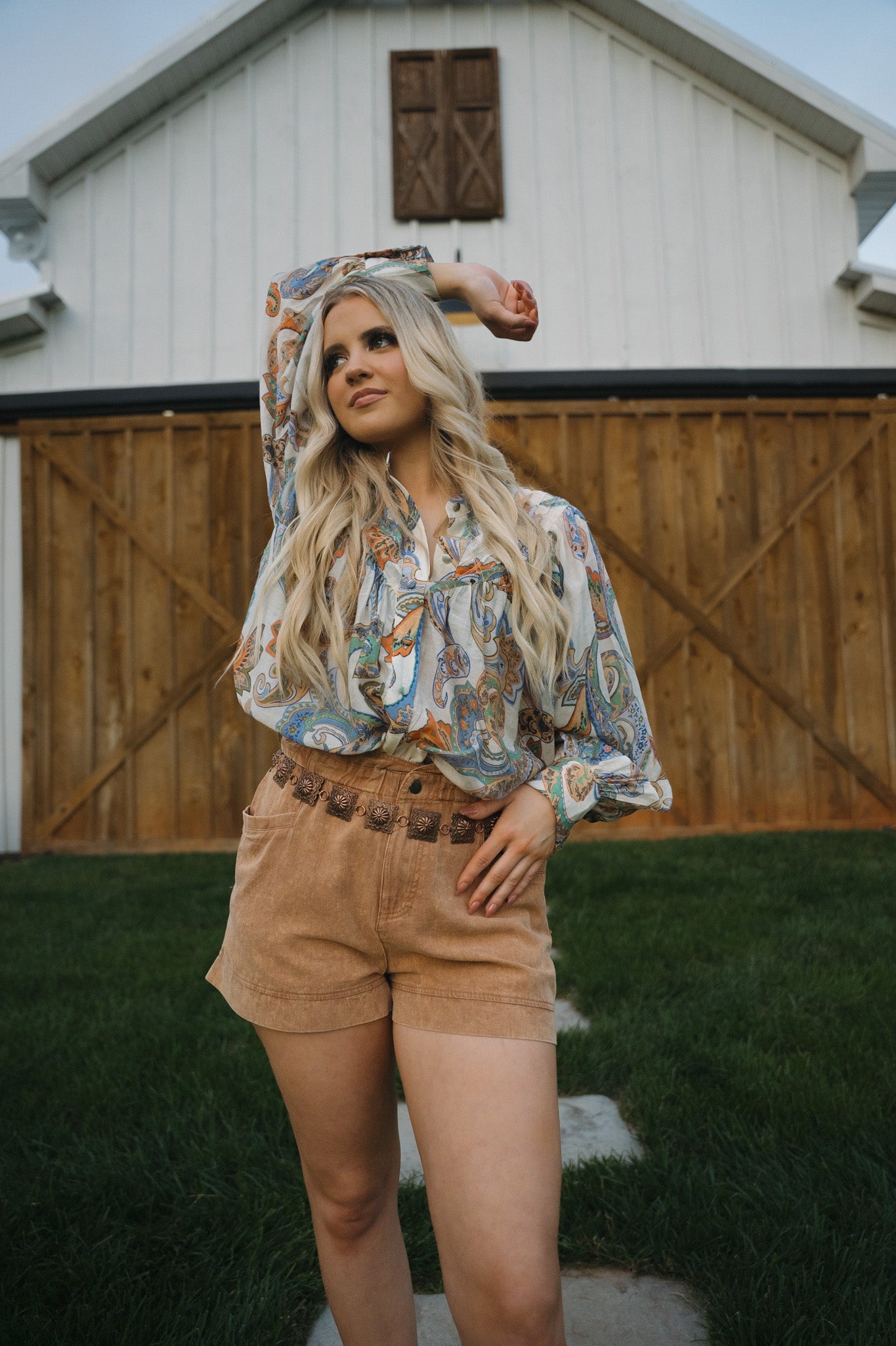Clay Dust Denim Shorts