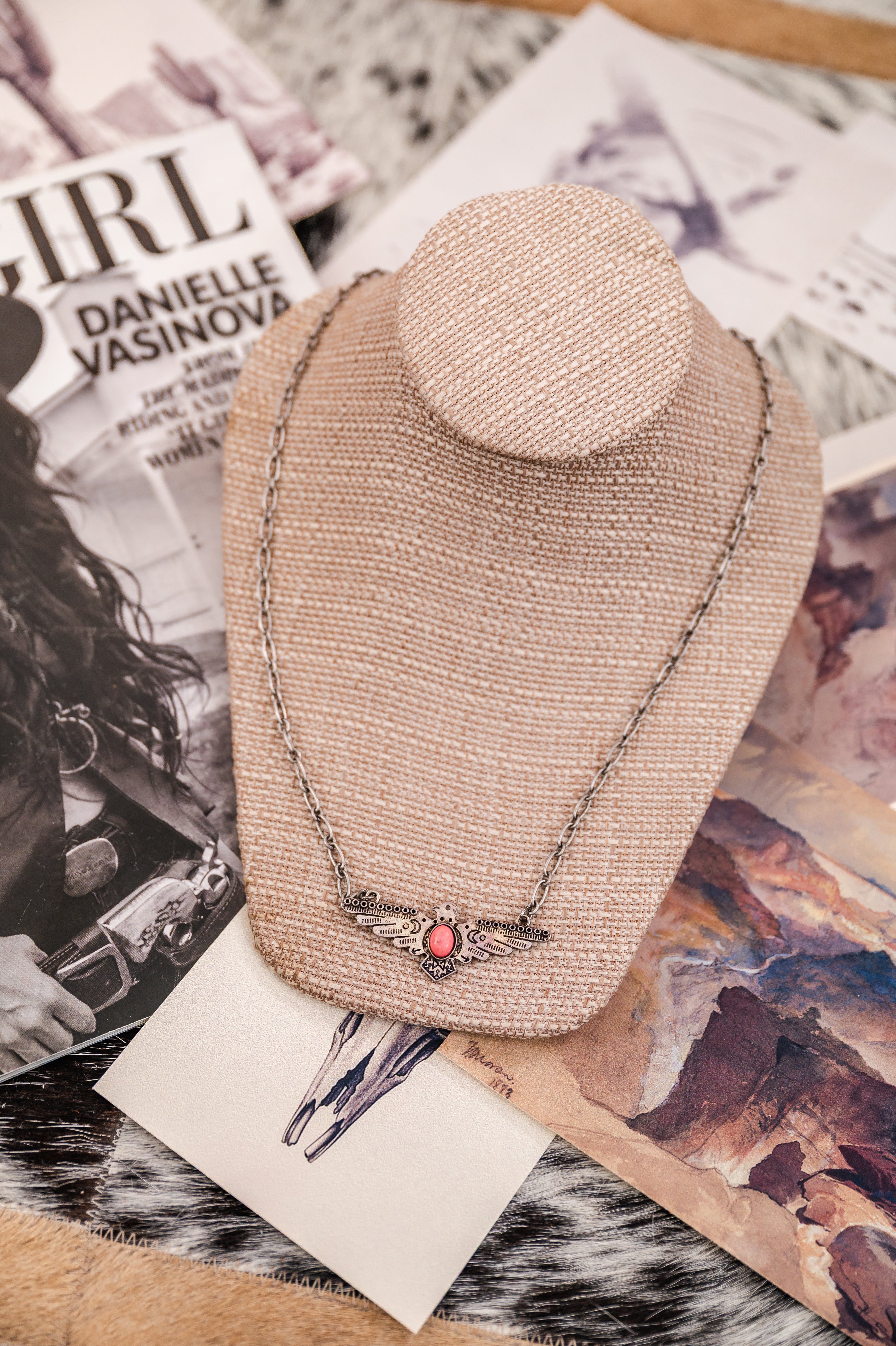 Desert Spirit Bird Pendant Necklace