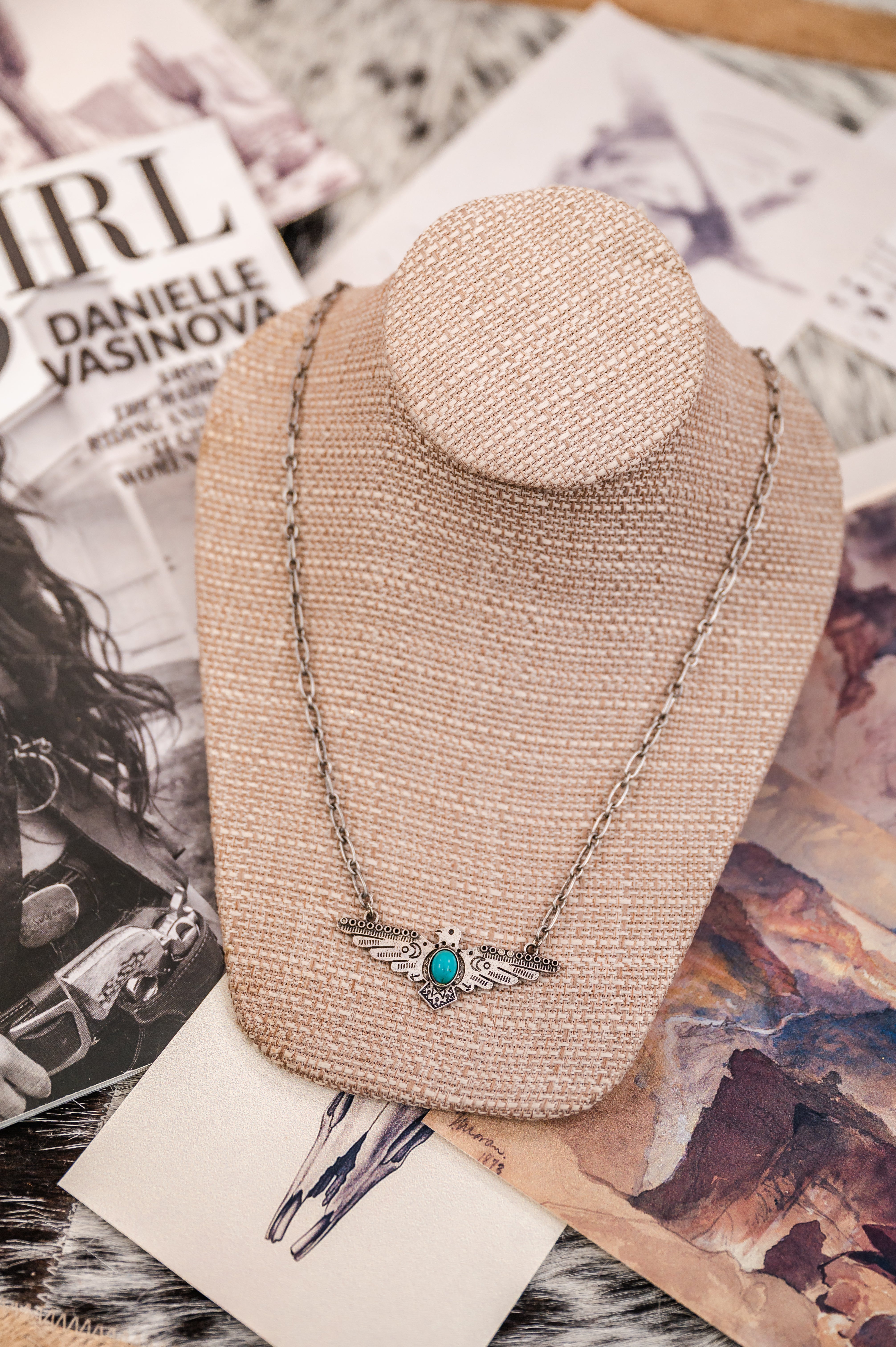 Desert Spirit Bird Pendant Necklace
