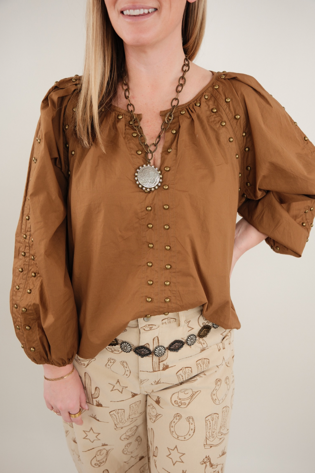 Dusty Mesa Studded Blouse