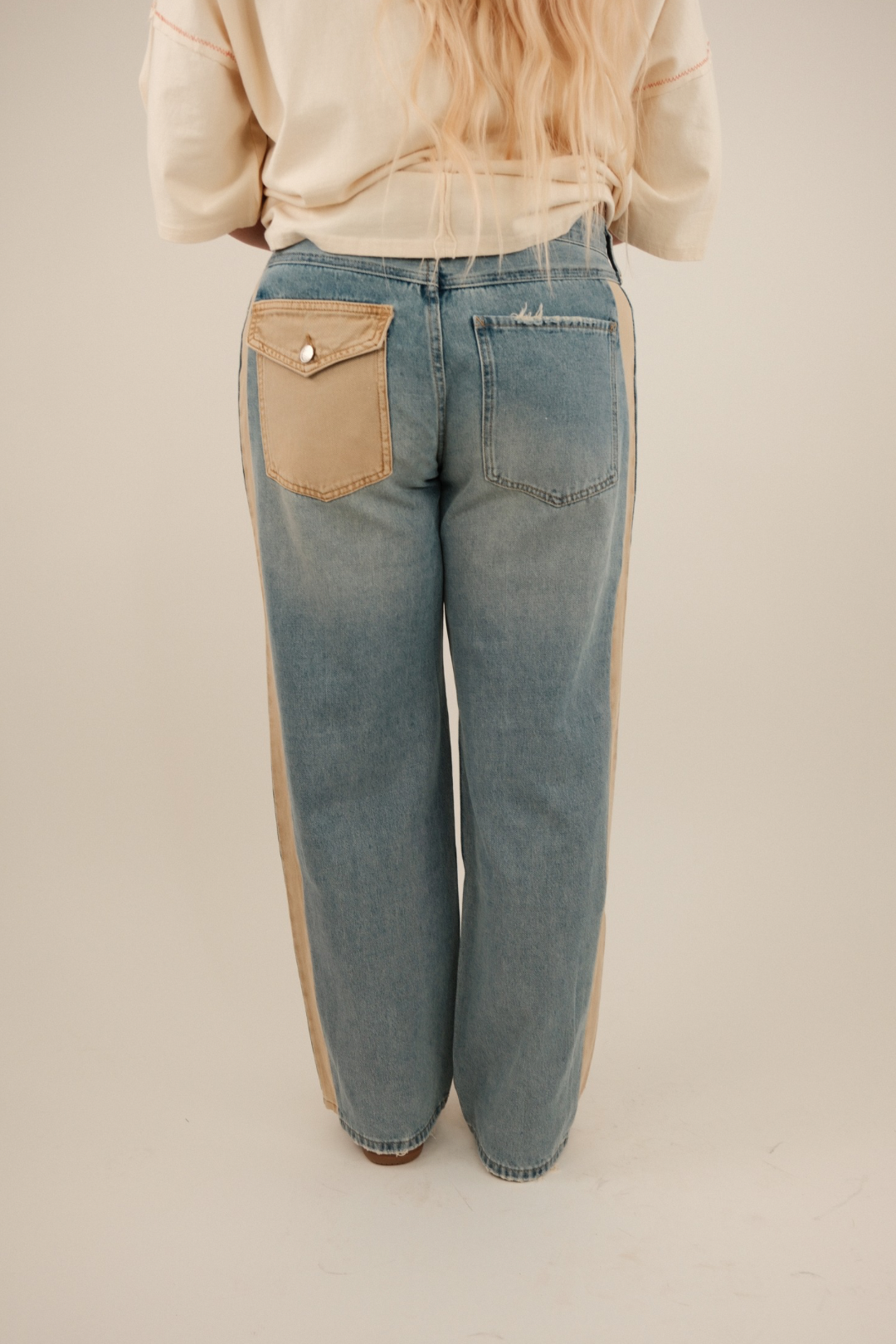 Dusty Divide Drawstring Jeans