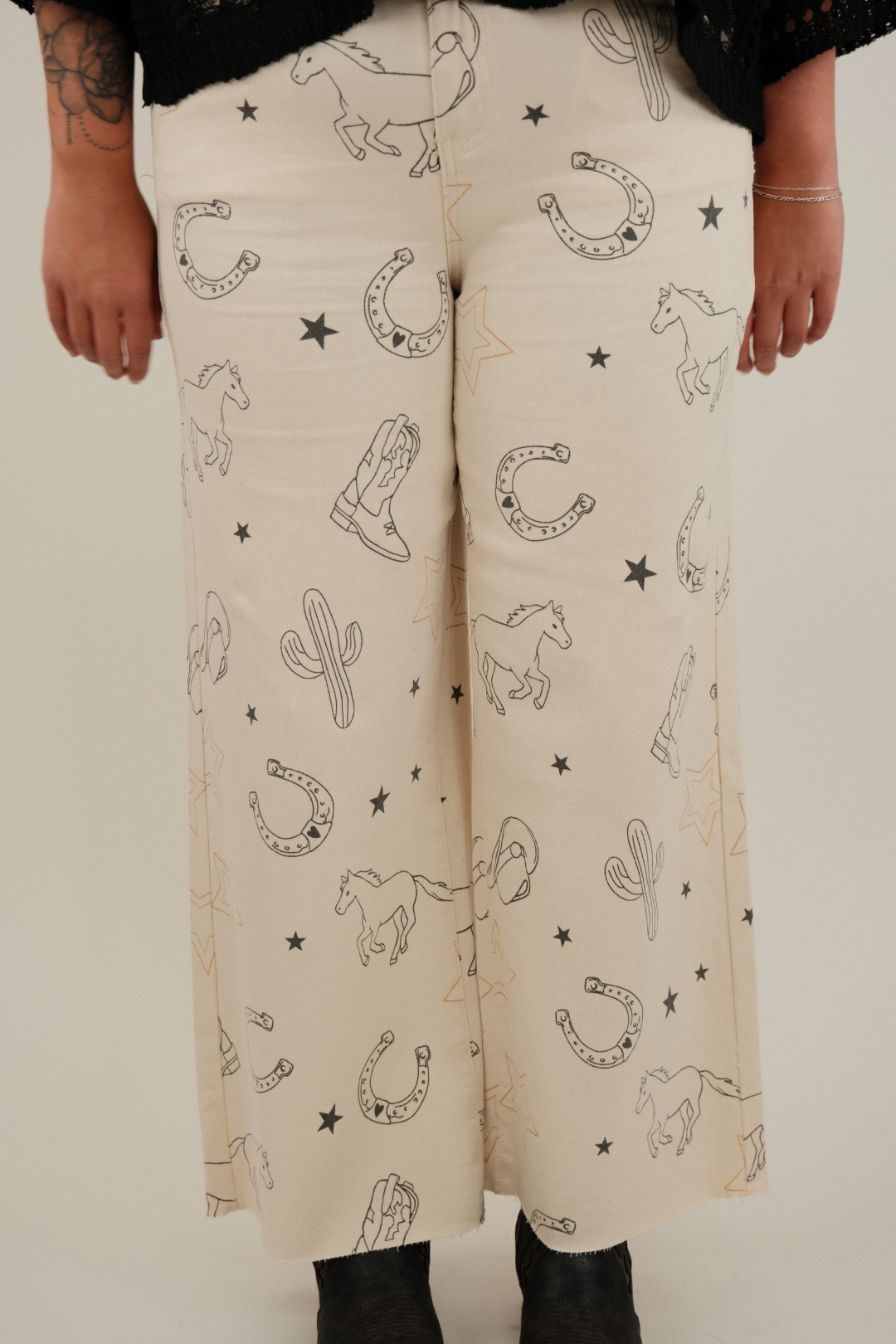 Dusty Rodeo Printed Denim - Khaki