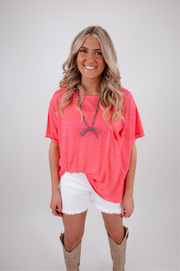 The Easy Rider Tee - Hot Pink