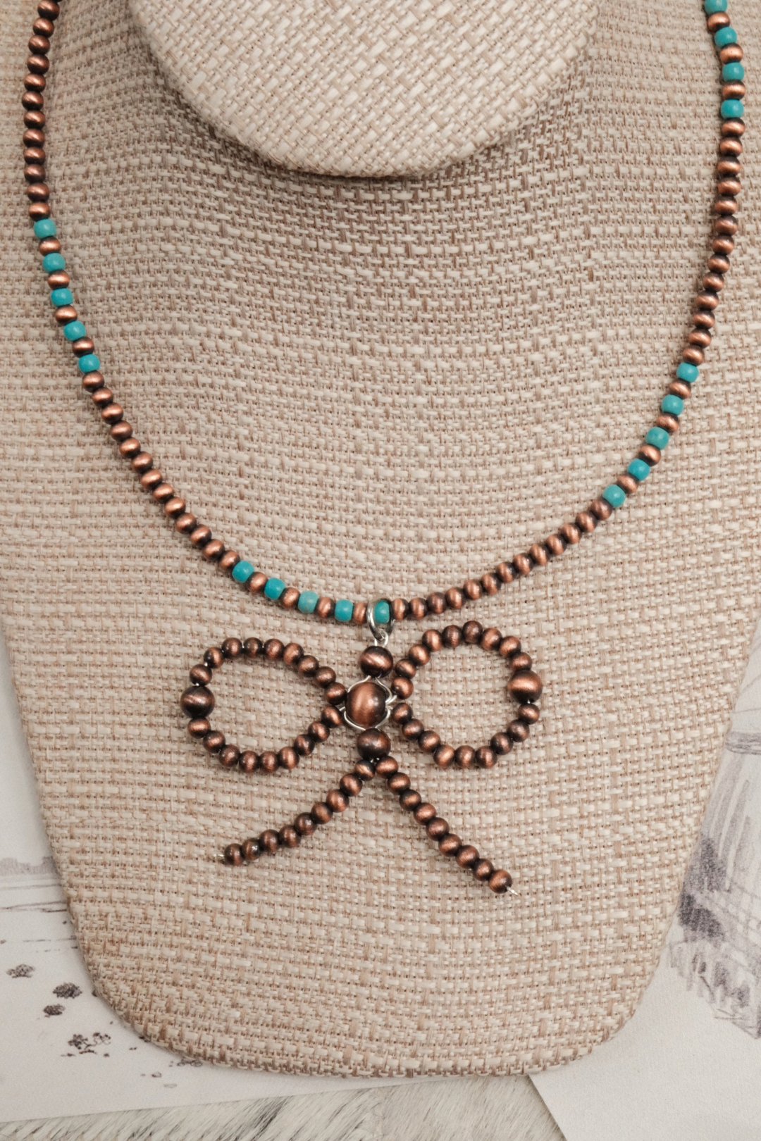 Turquoise Tiedown Charm Choker