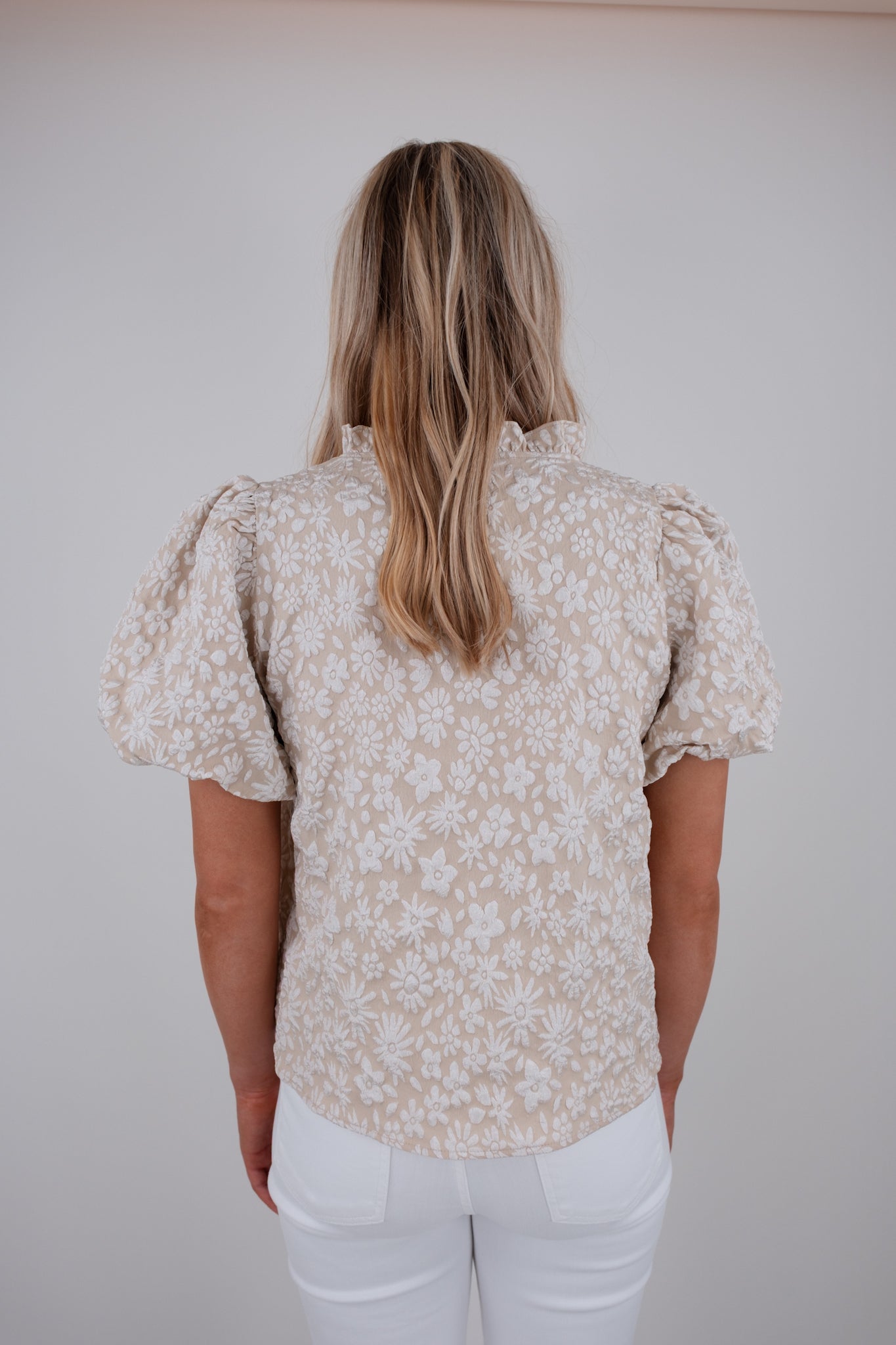 Prairie Bloom Blouse - Beige