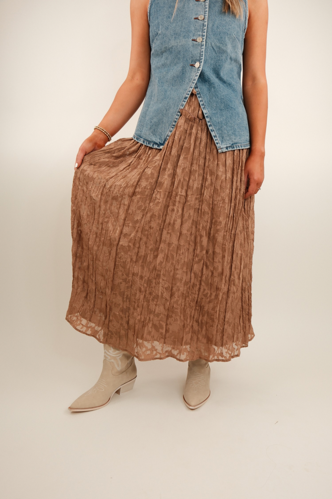 Sundown Bloom Gauze Maxi Skirt