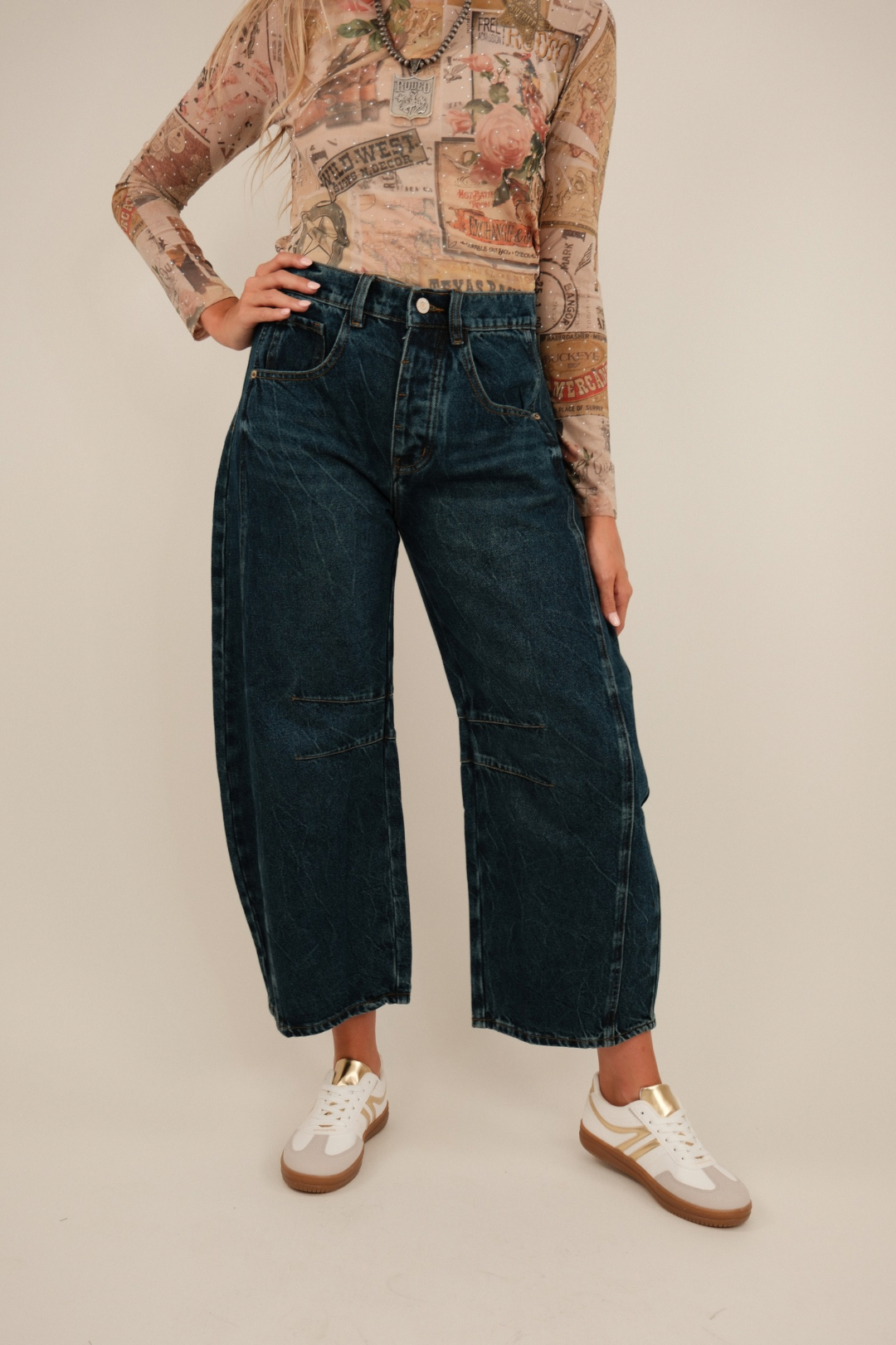 Trail Ridge Barrel Dark Wash Jeans