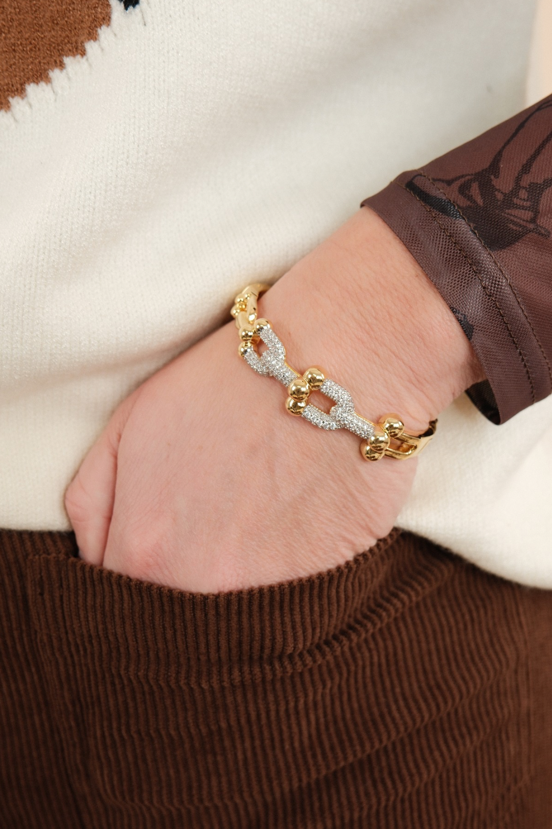 Starlight Stirrup Link Bangle