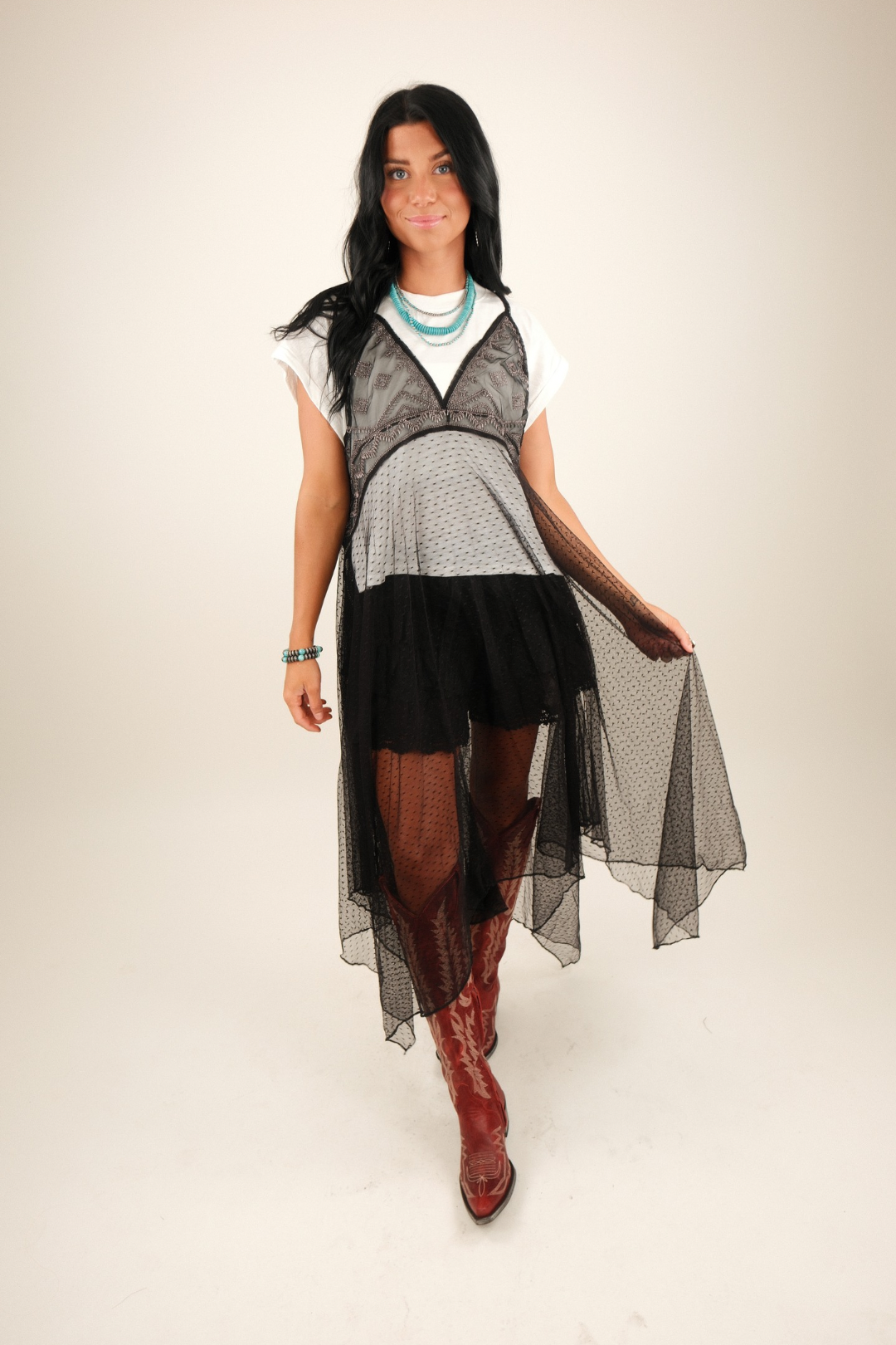 Midnight Mirage Mesh Top