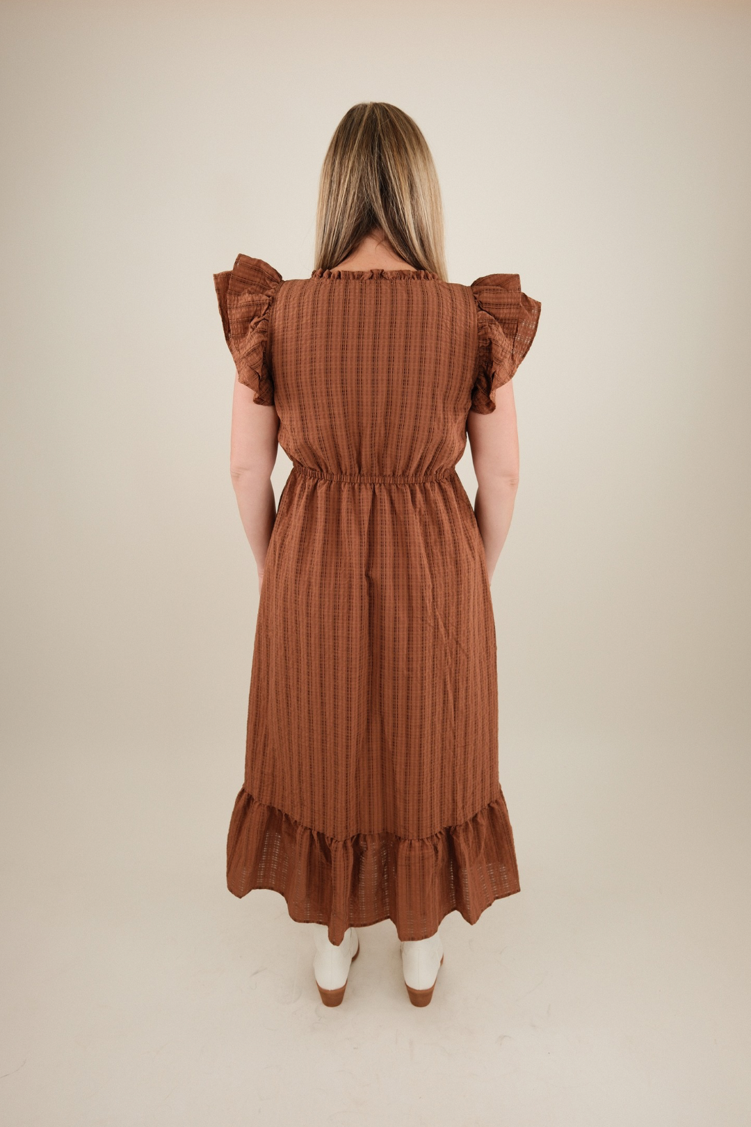 Prairie Belle Plaid Midi Dress