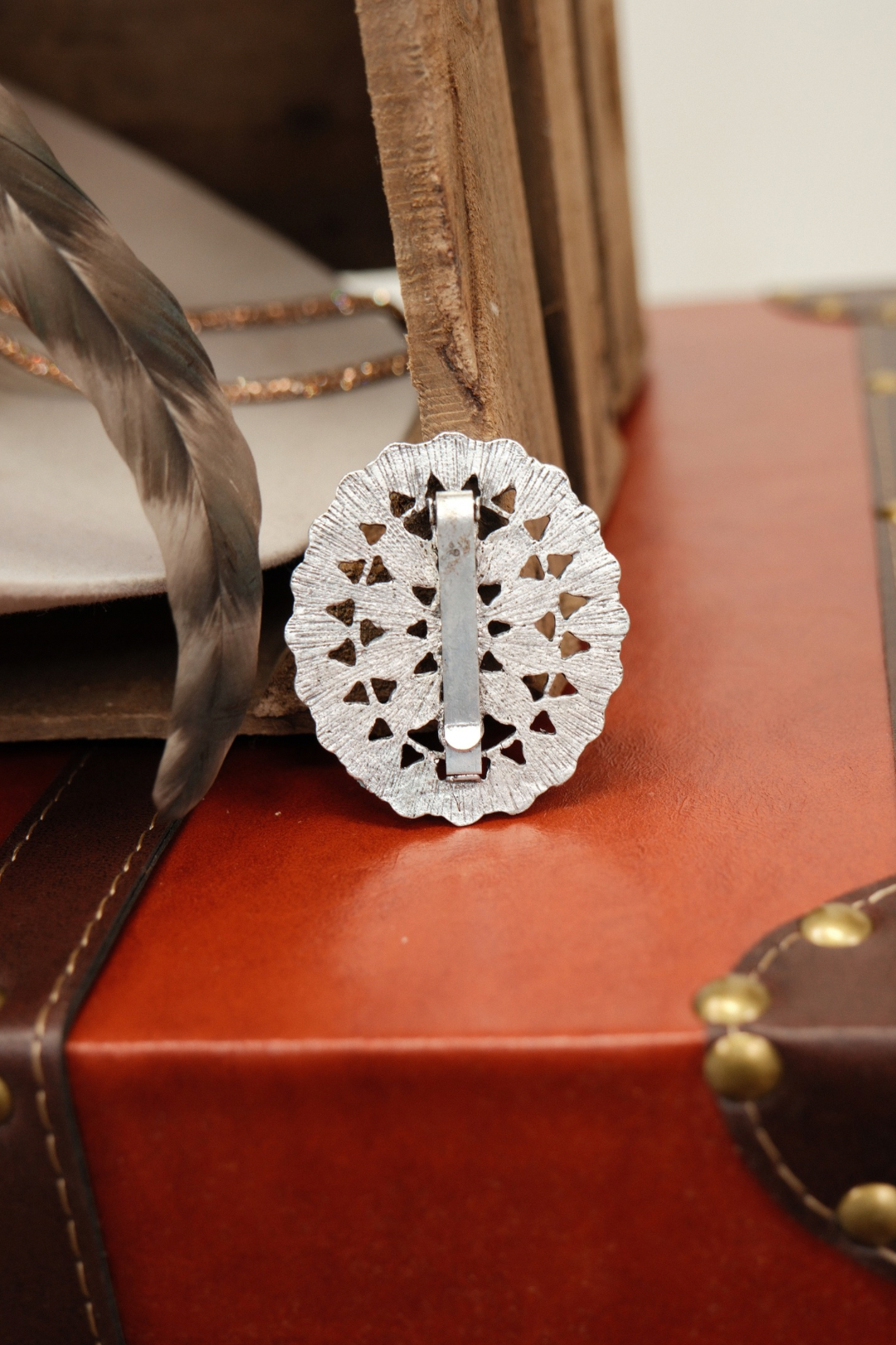 Turquoise Trail Scarf Brooch