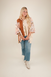 Desert Winds Patchwork Blouse - Mocha
