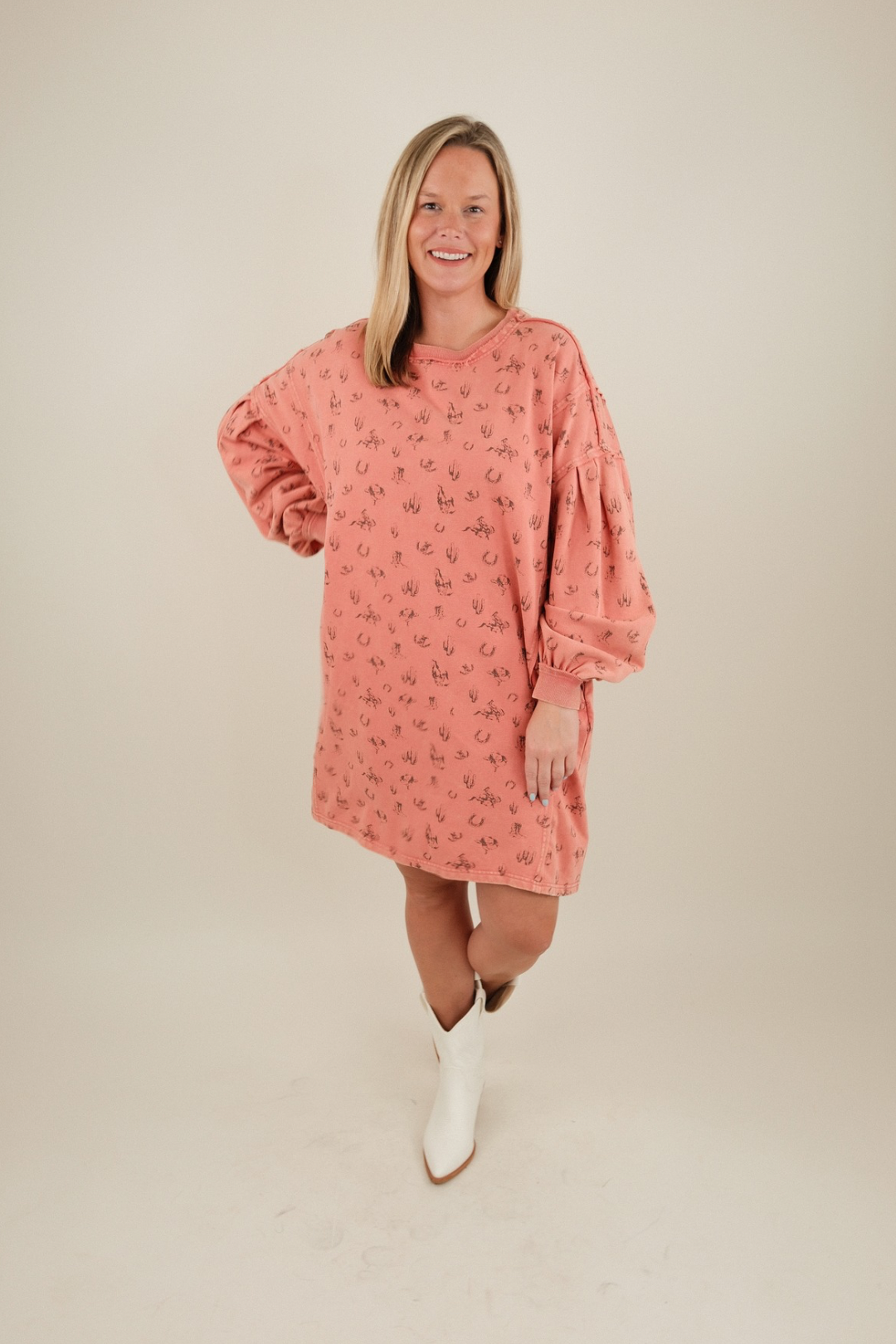 Western Wander Terry Dress