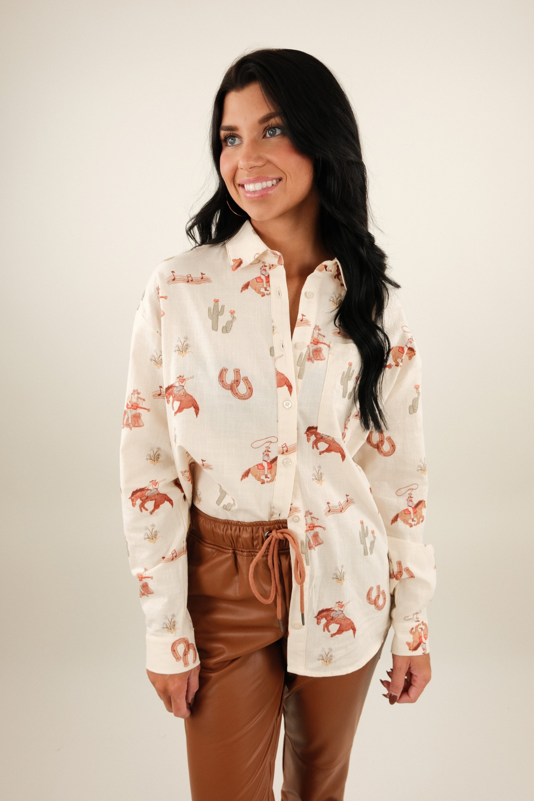 Cowboy Serenade Cotton Blouse