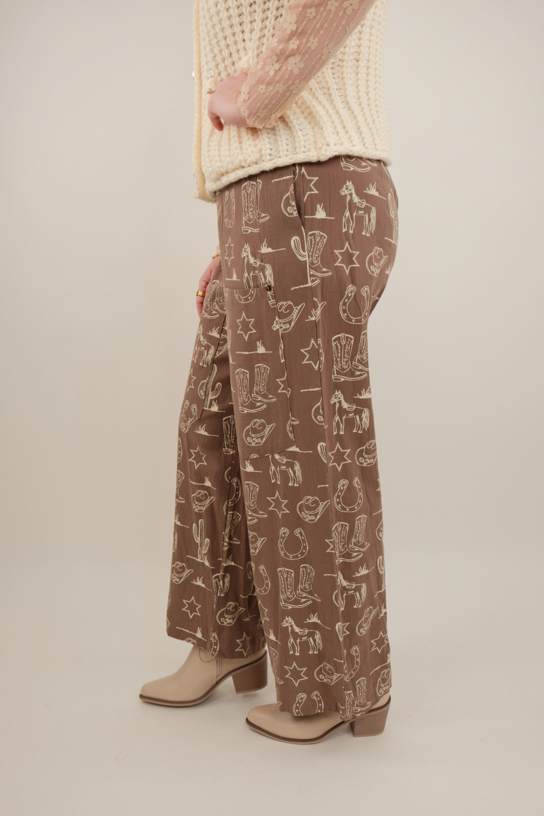 Ranch Rider Stone Wash Wide Leg Pants