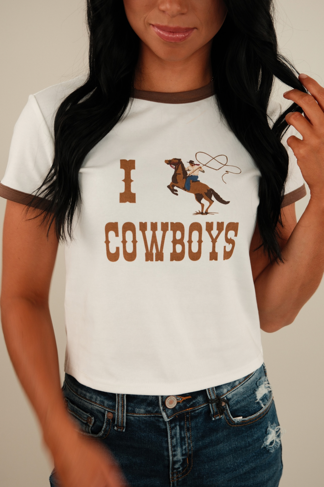 I 💘 Cowboys Crop Tee