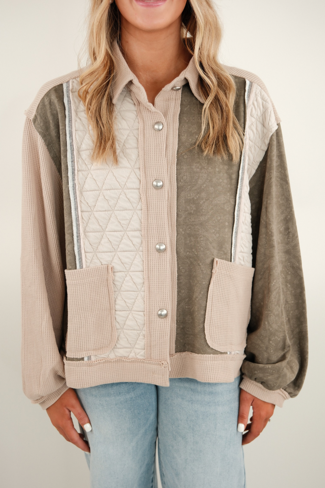Rustic Trails Patchwork Shacket