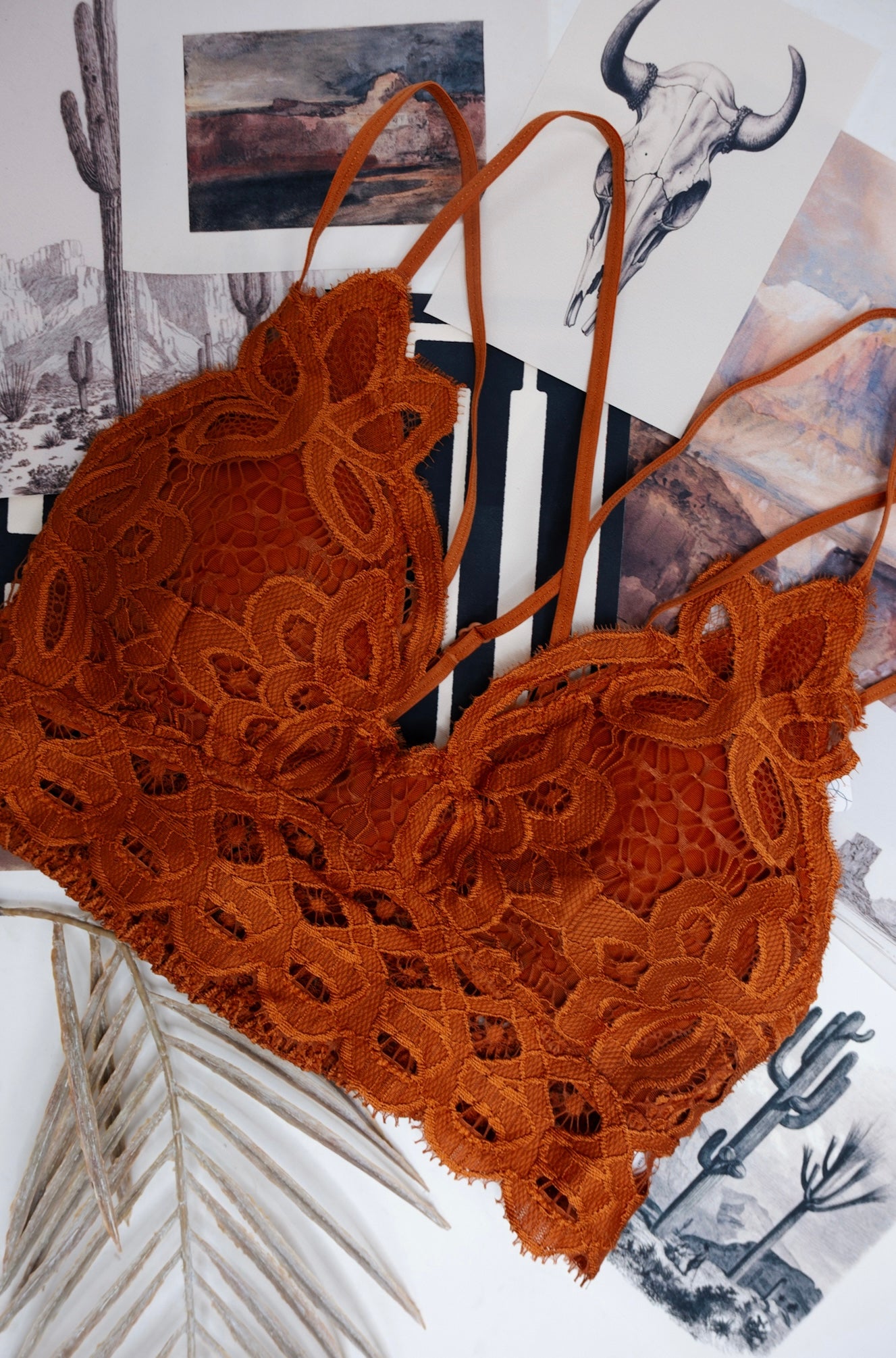 Lace & Lasso Bralette - Copper