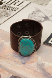 Canyon Gem Leather Wrap Bracelet