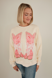 Boots & Bows Pullover