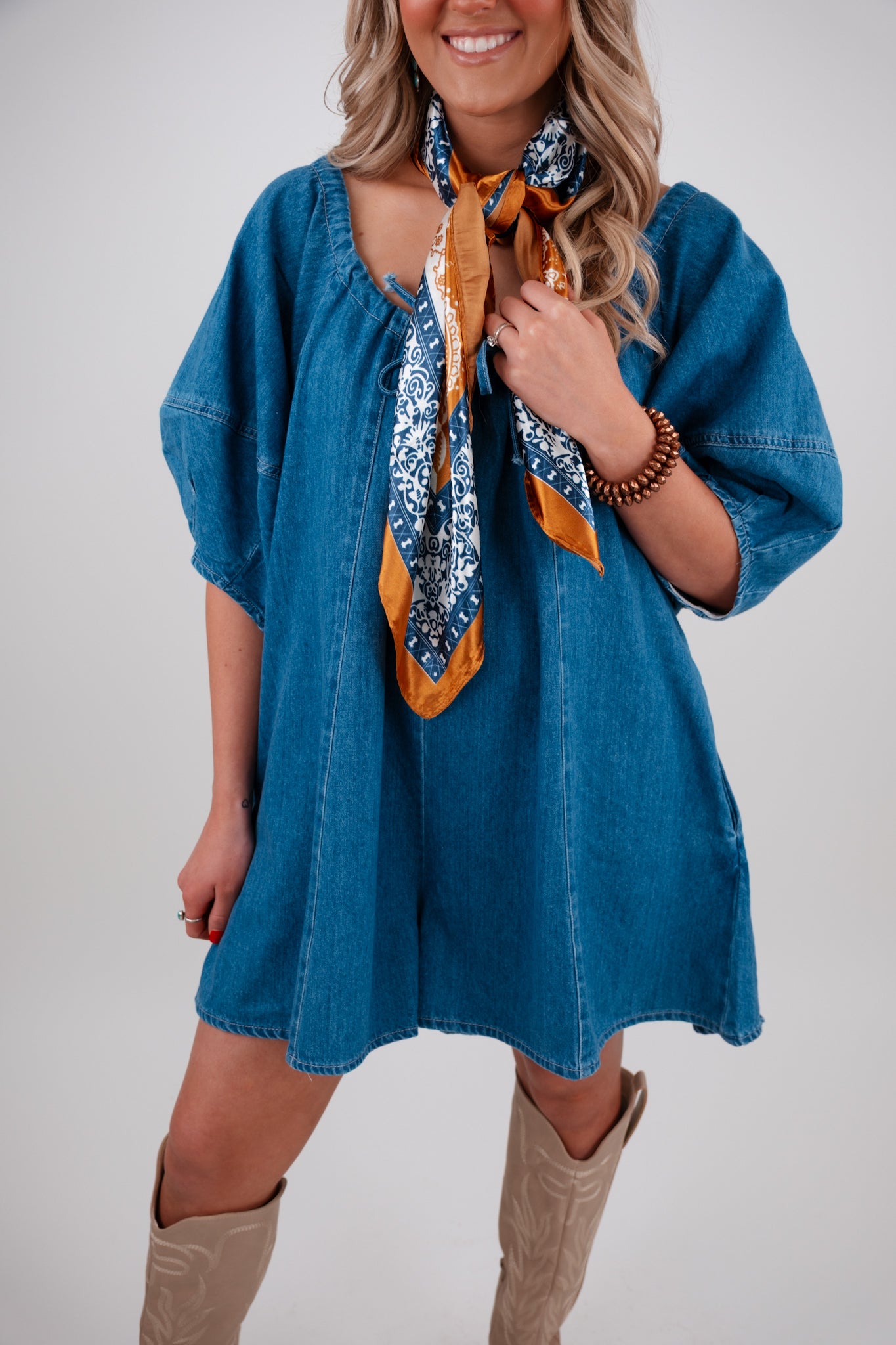 Sagebrush Sky Denim Romper