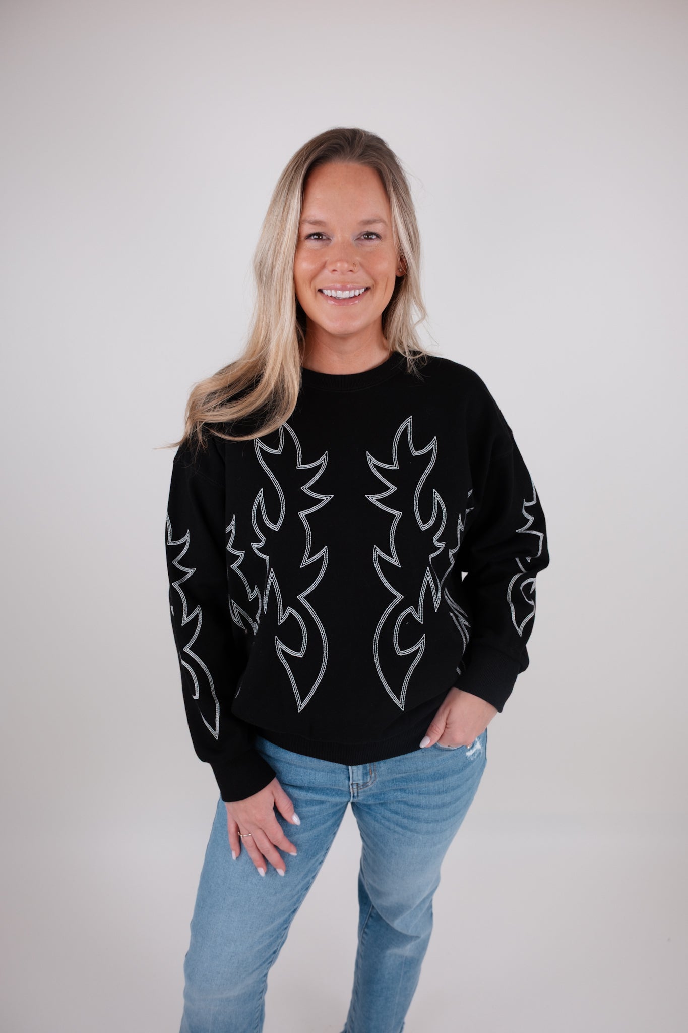 Black Crewneck Stitch