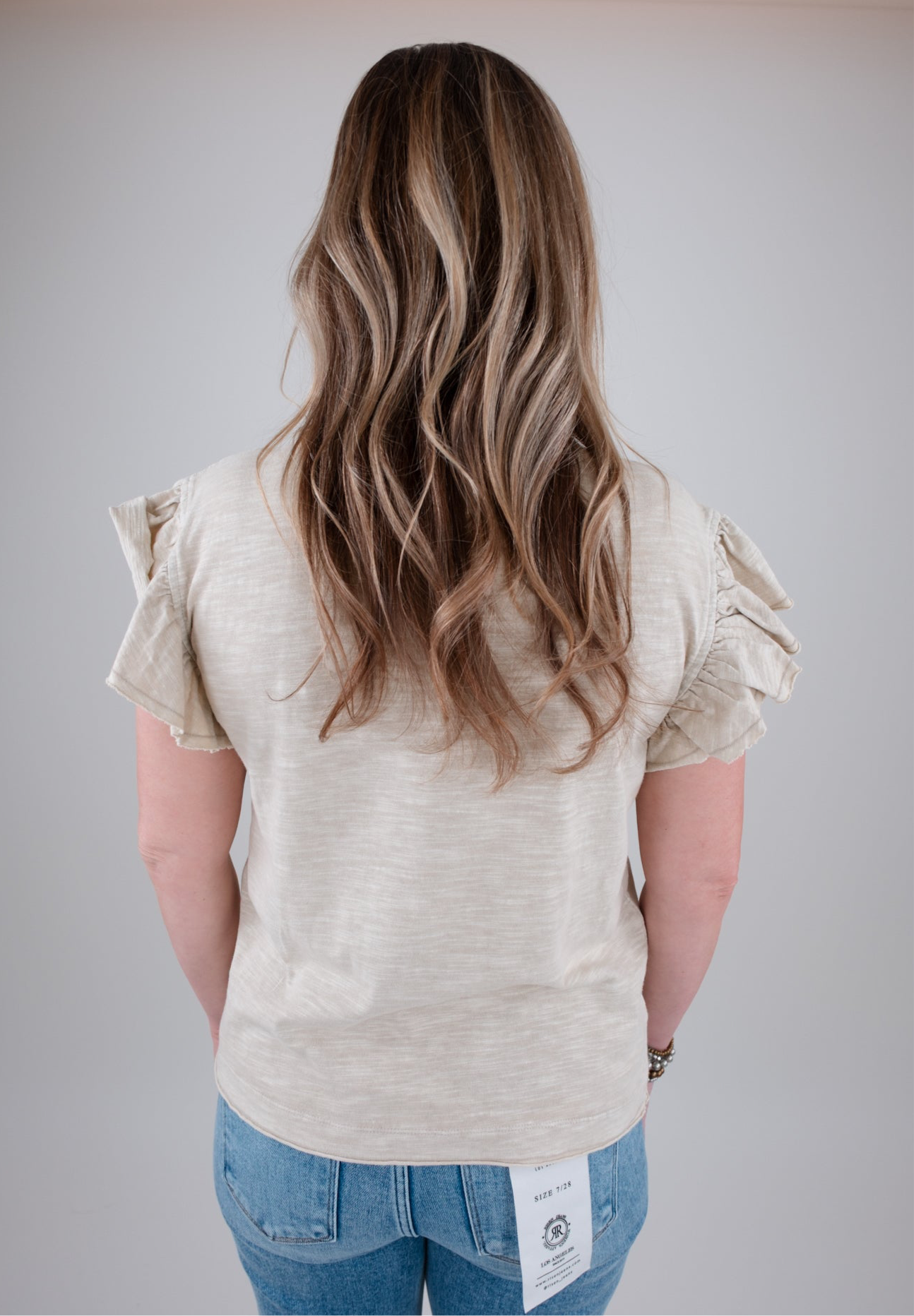 Everyday Ruffle Tee - Taupe