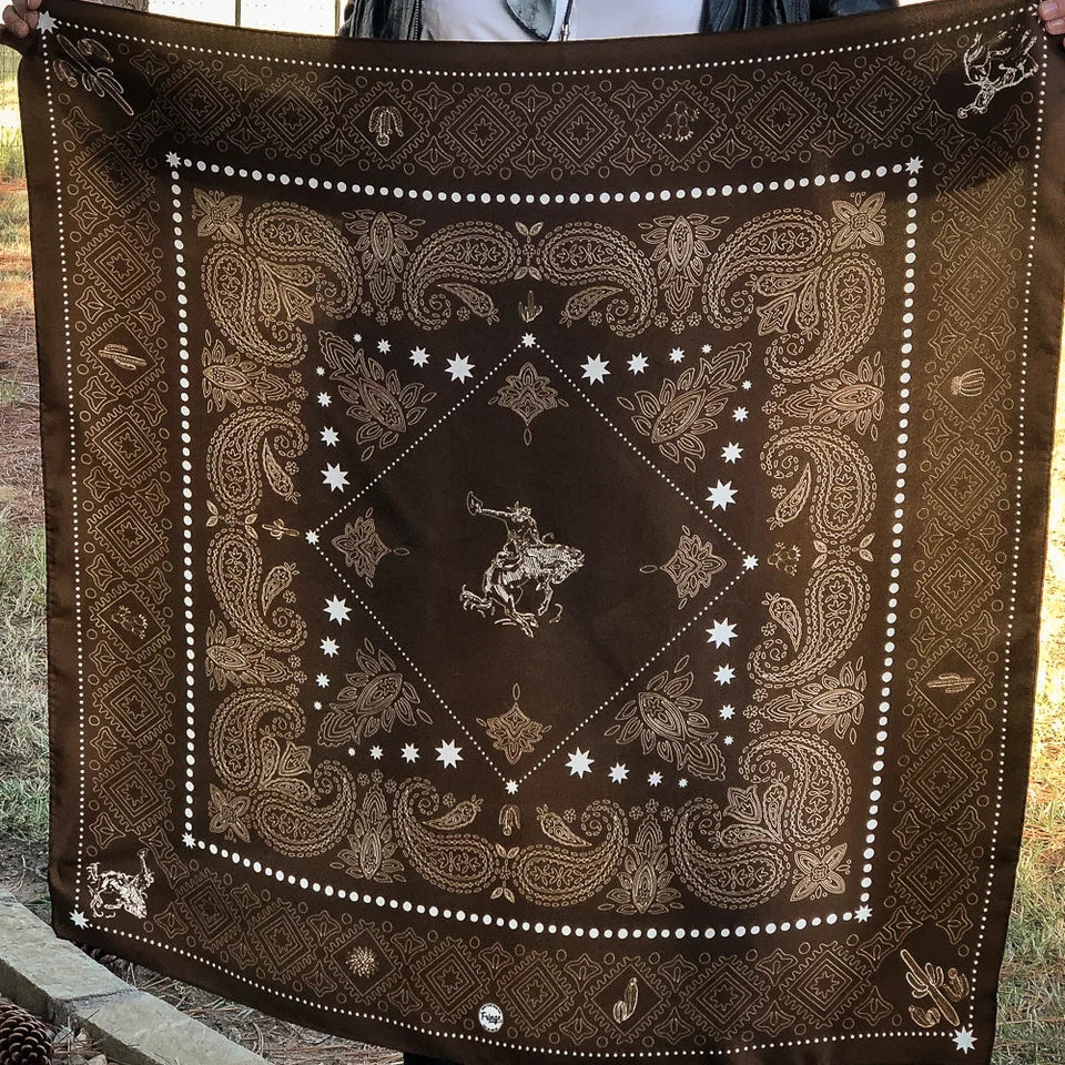 Banditos Brown Silk Scarf