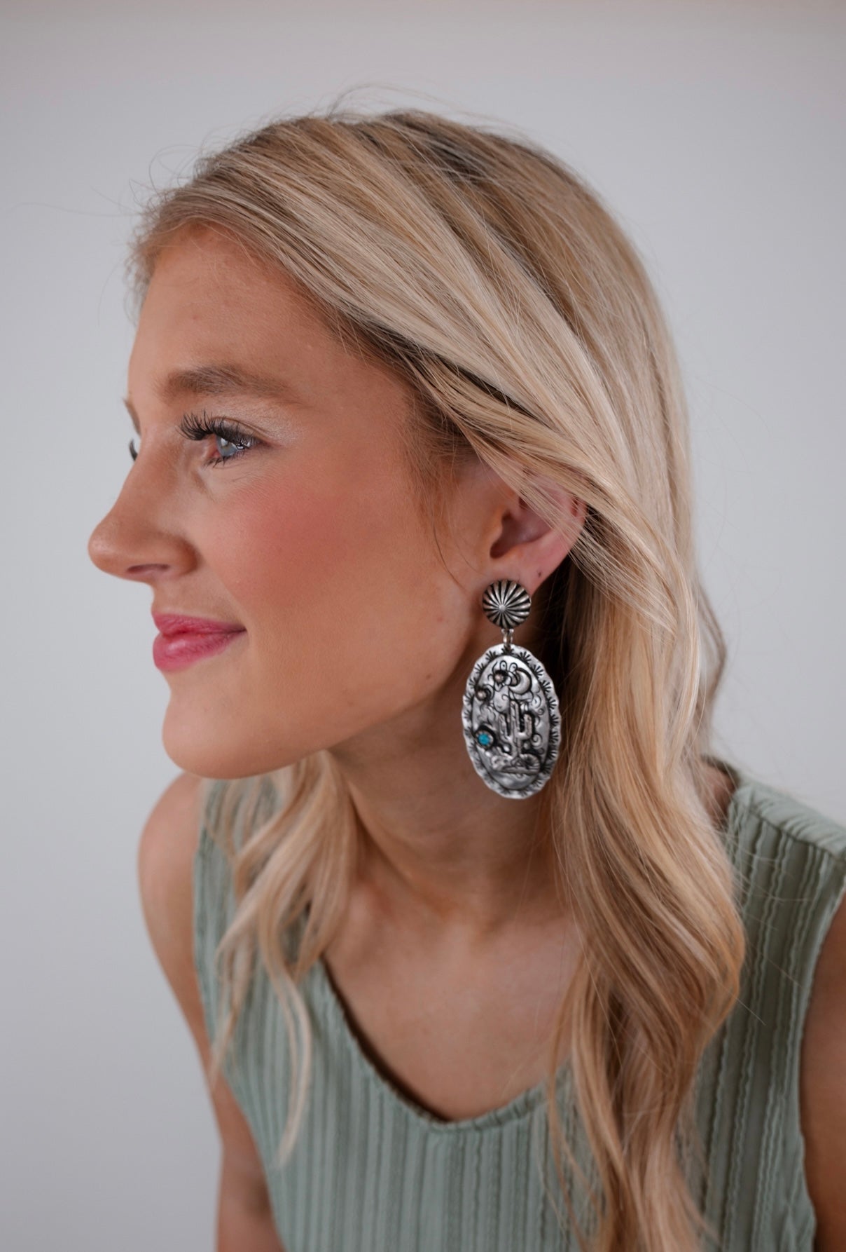 Cactus & Stone Turquoise Earrings