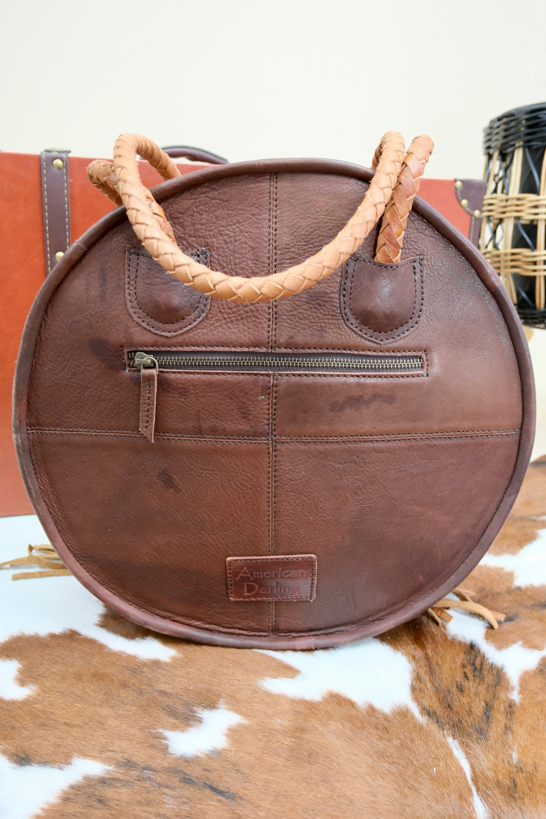 Wild River Round Cowhide Bag