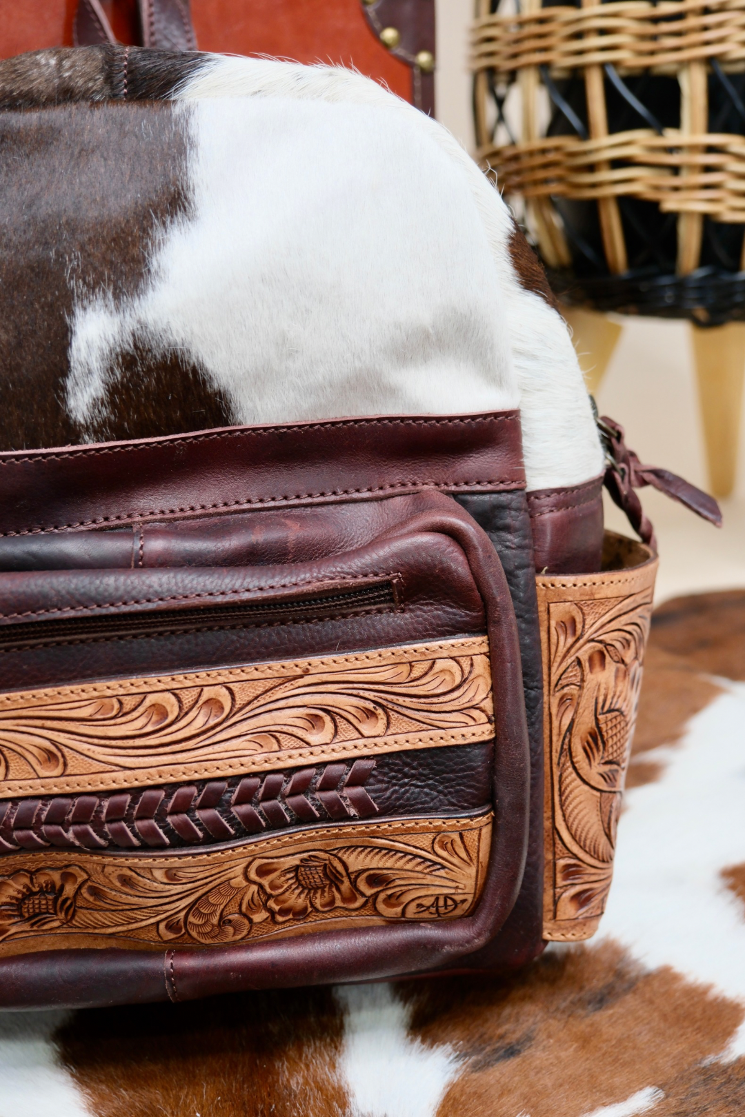 cowhide mini backpack Cattle Drive Mini Backpack – Cowgirl Society & Co