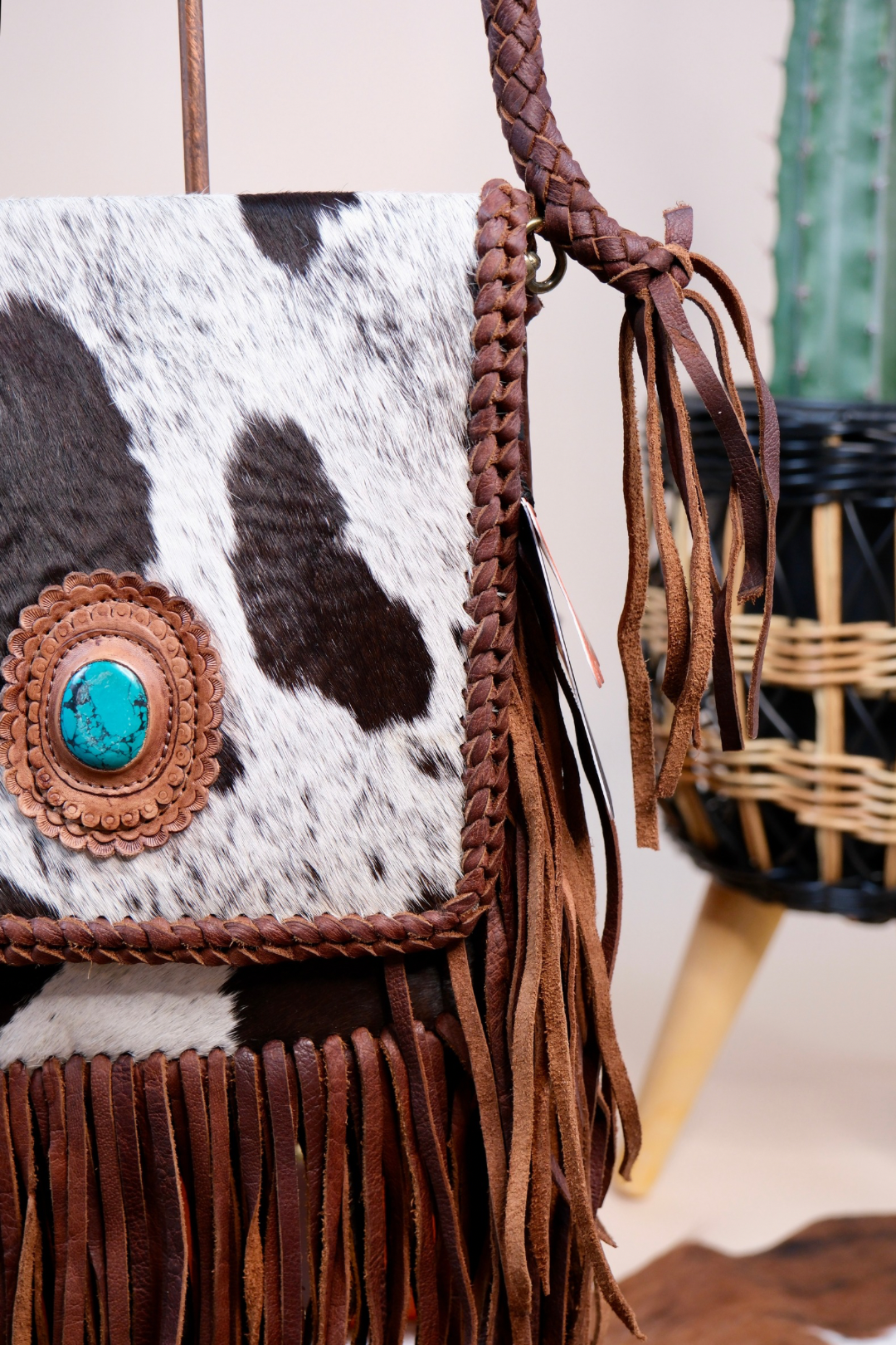 Turquoise Canyon Cowhide Crossbody