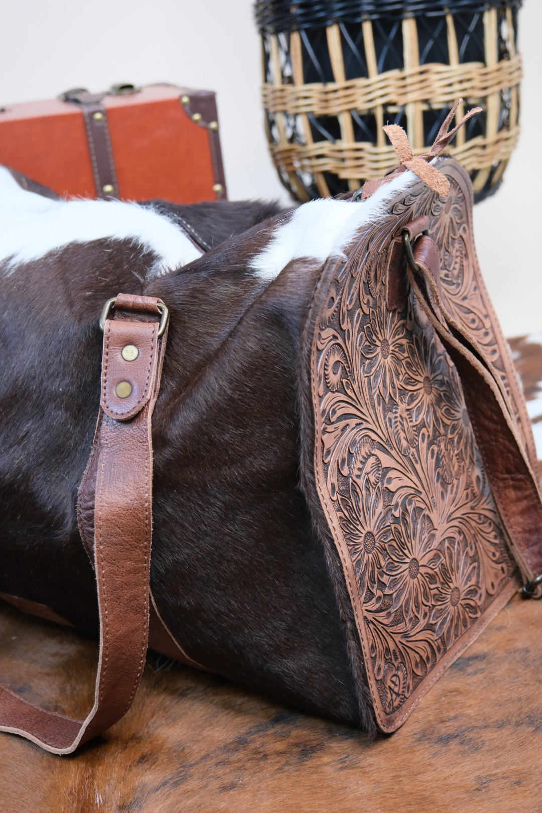 Saddle Creek Cowhide Duffle