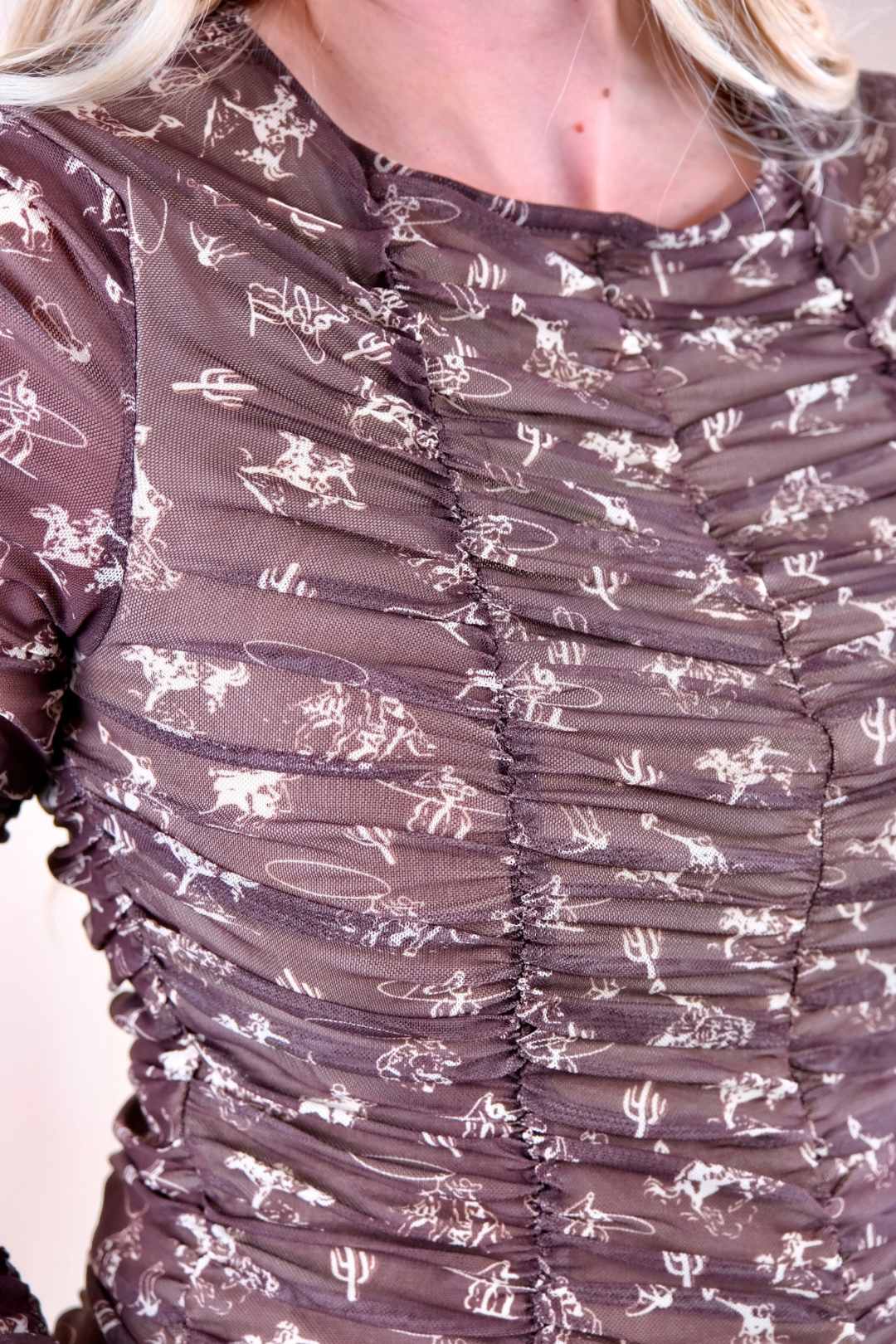 Western Charm Mesh Top