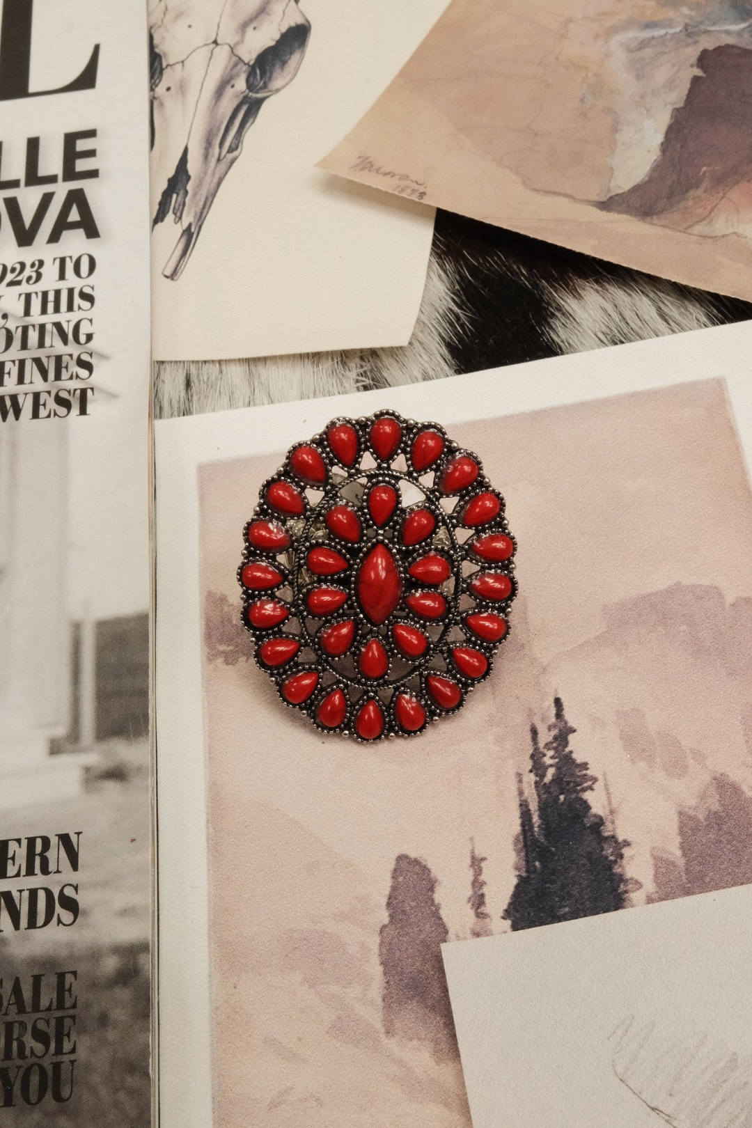 Crimson Mesa Stretch Ring