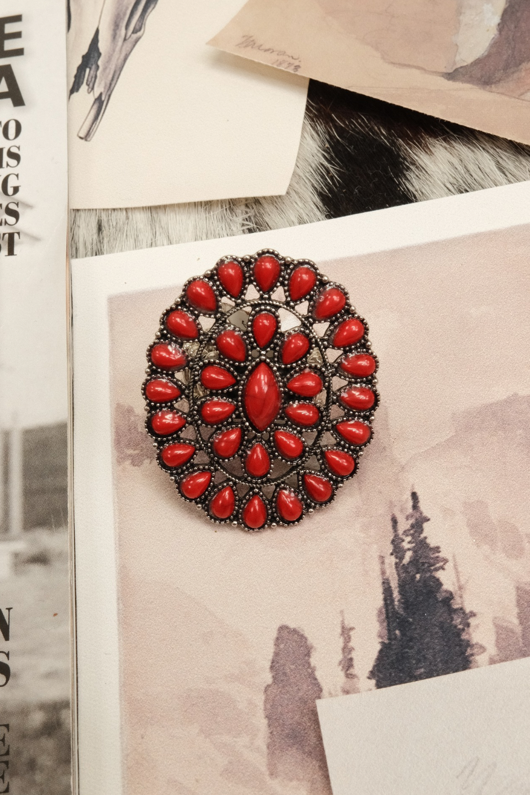 Crimson Mesa Stretch Ring