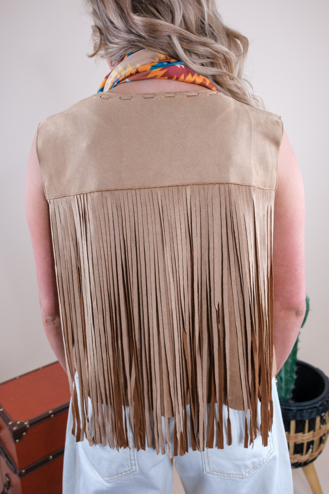 Fringe Frontier Vest - Camel