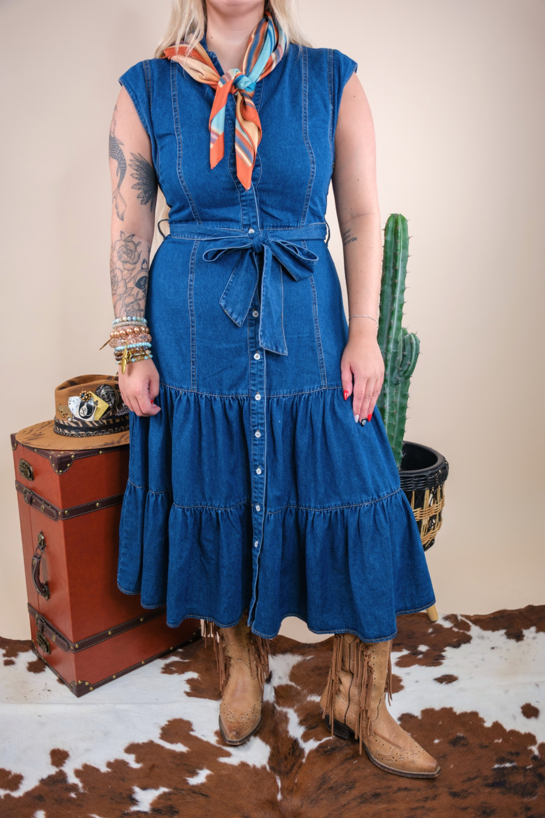 Dakota Skies Denim Maxi Dress