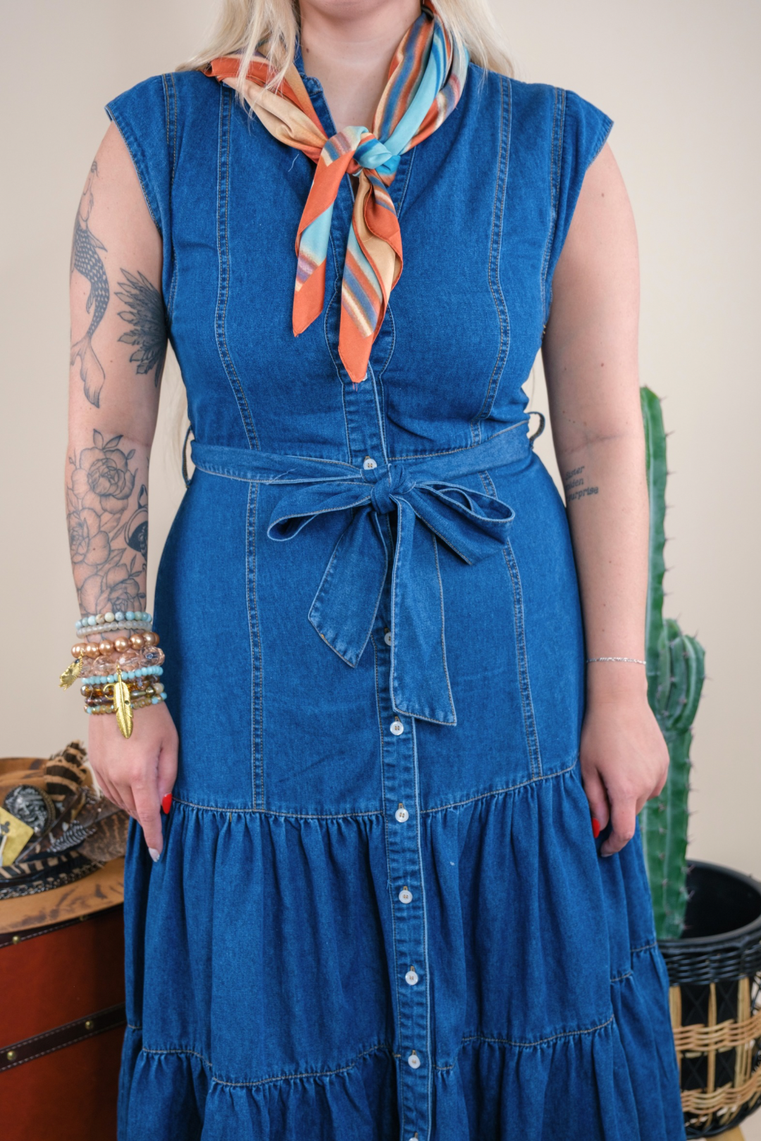 Dakota Skies Denim Maxi Dress