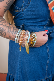 Chunky Multi-Layer Boho Charm Bracelet