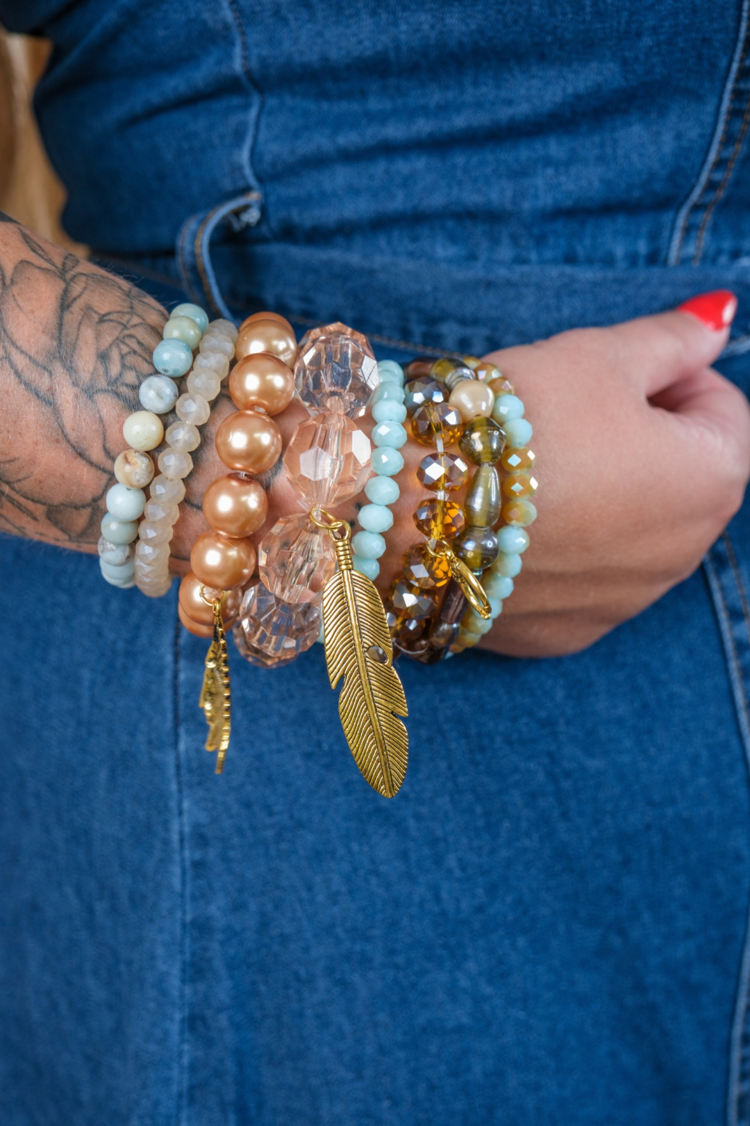 Chunky Multi-Layer Boho Charm Bracelet
