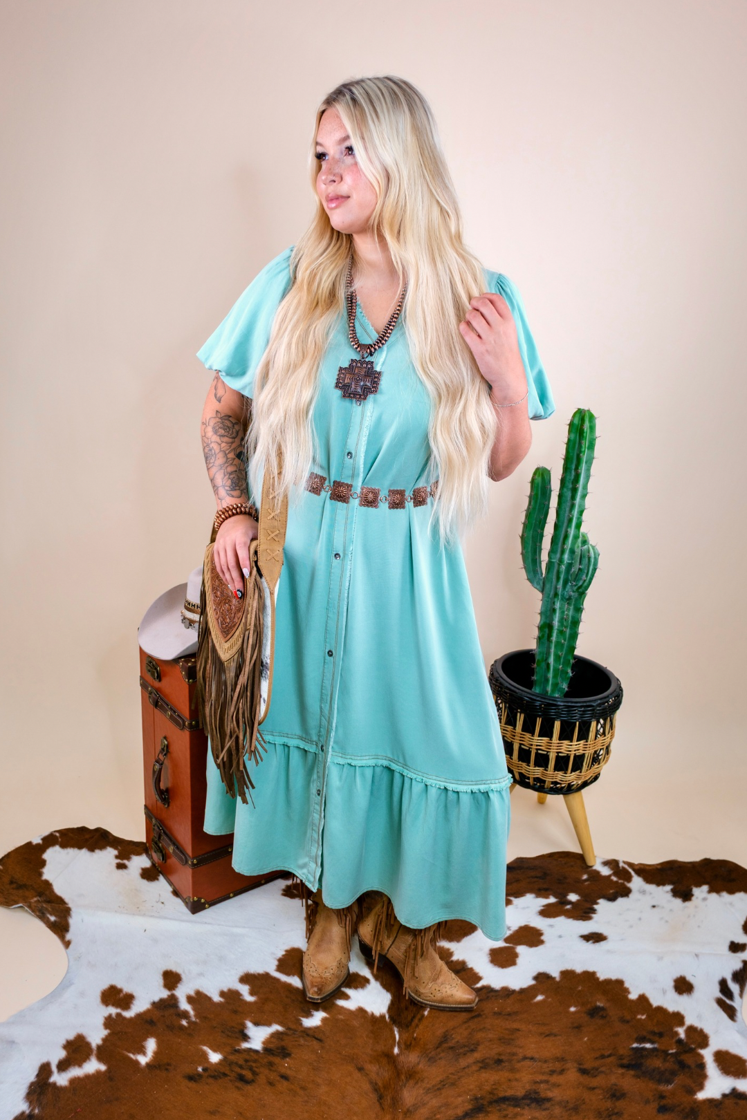 Desert Dream Maxi Dress - Teal