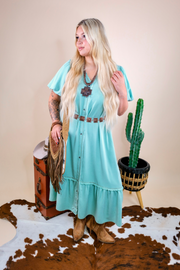 Desert Dream Maxi Dress - Teal