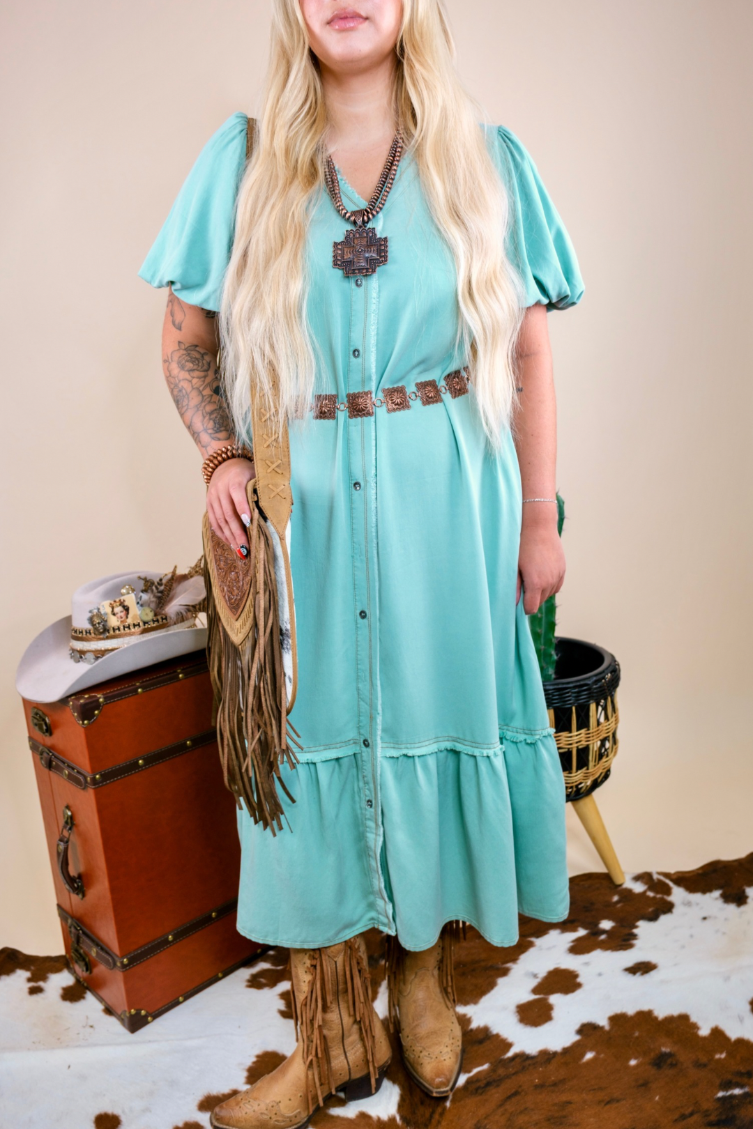 Desert Dream Maxi Dress - Teal