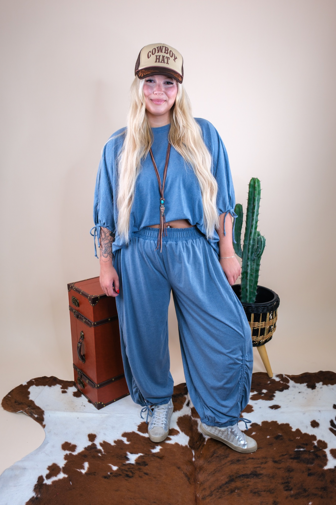 Denim Drift Lounge Set