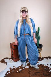 Denim Drift Lounge Set