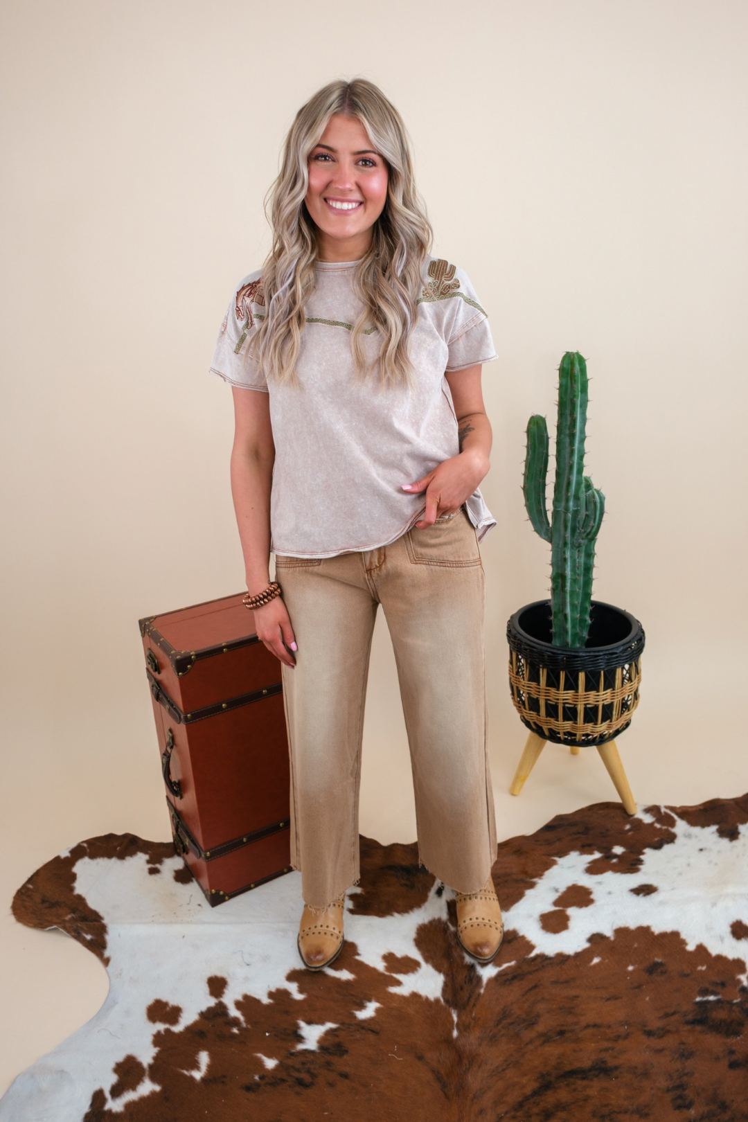 Dusty Dune Denim Straight Leg Jeans