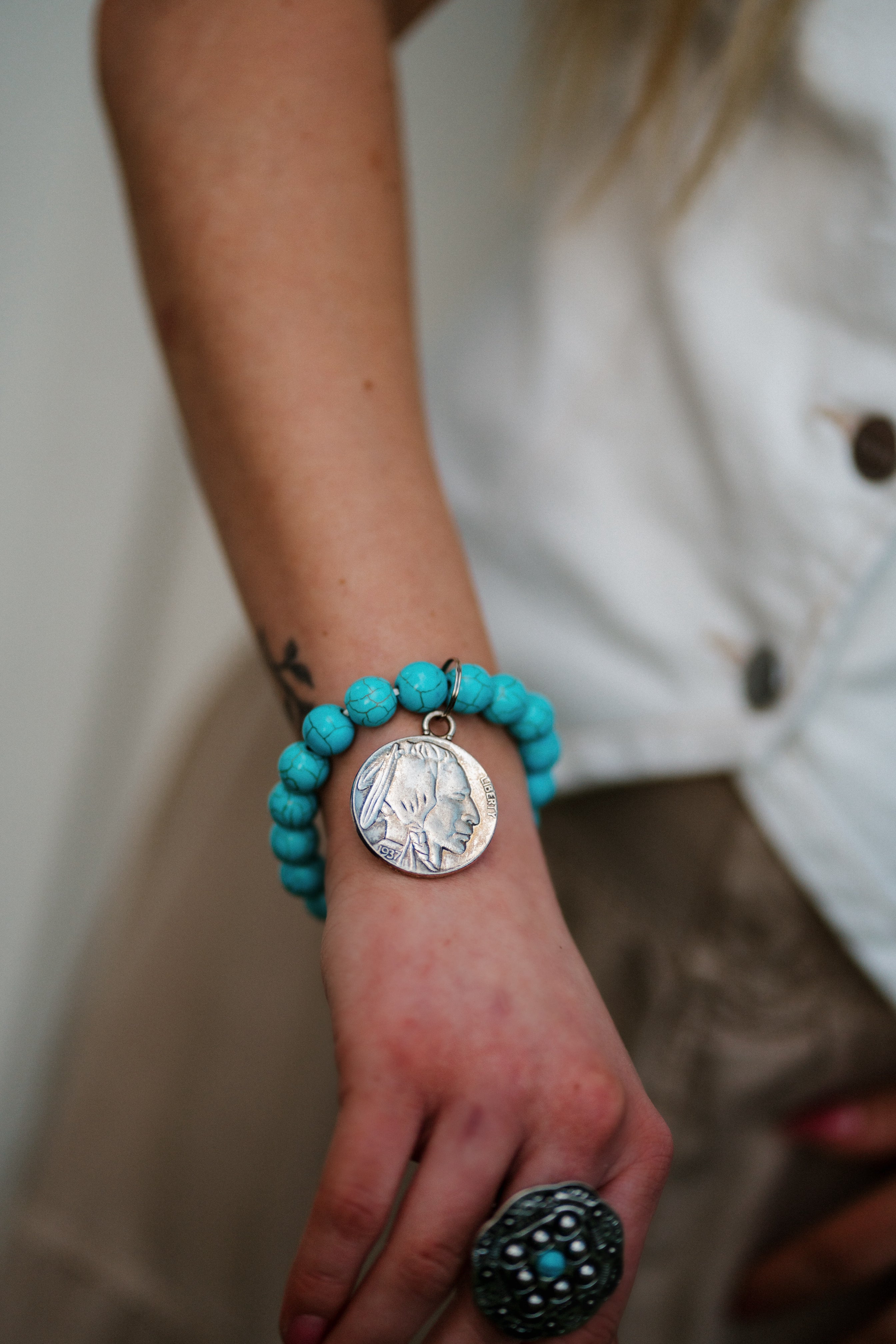 Desert Spirit Indian Coin Bracelet